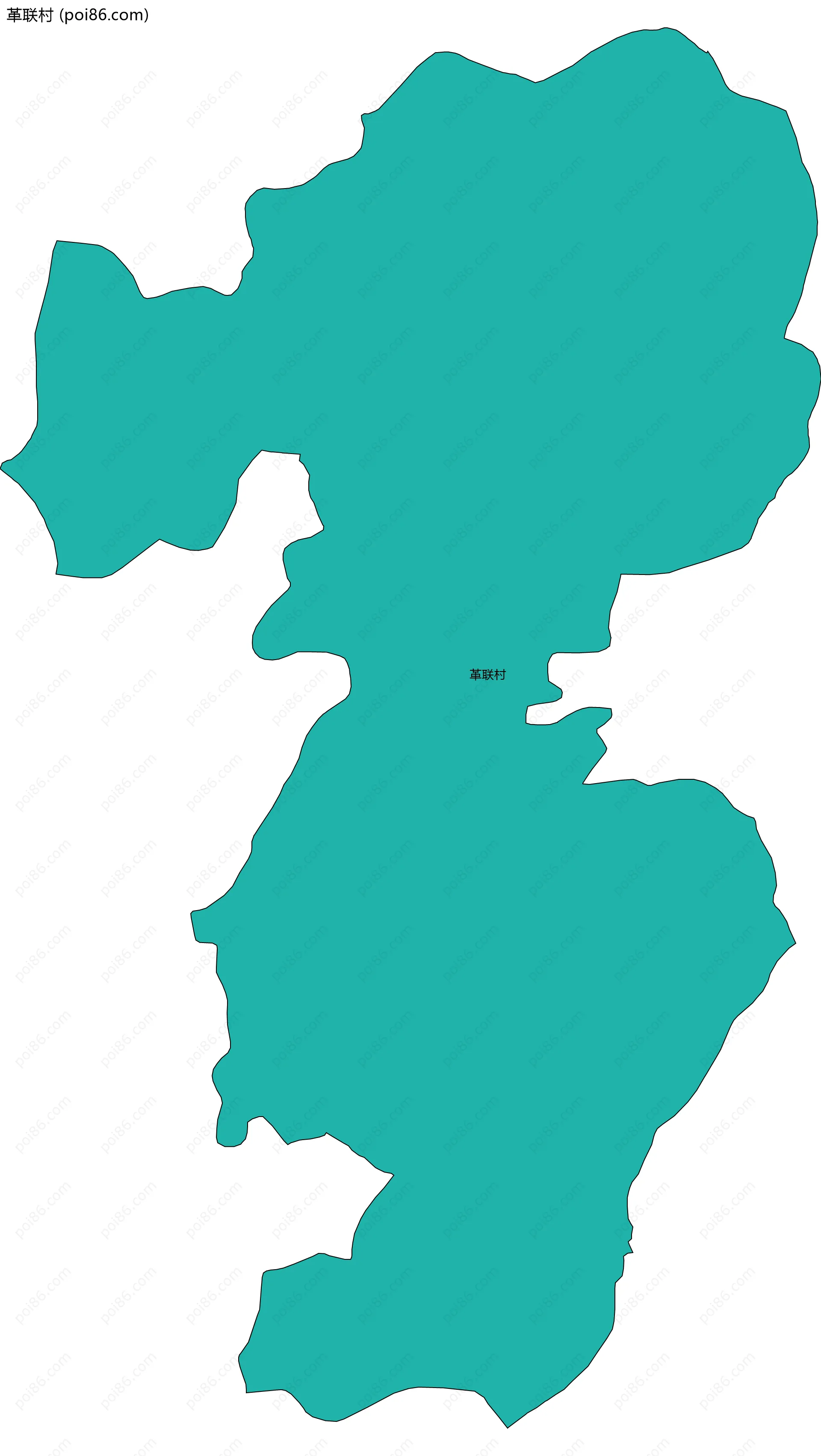 革联村边界地图