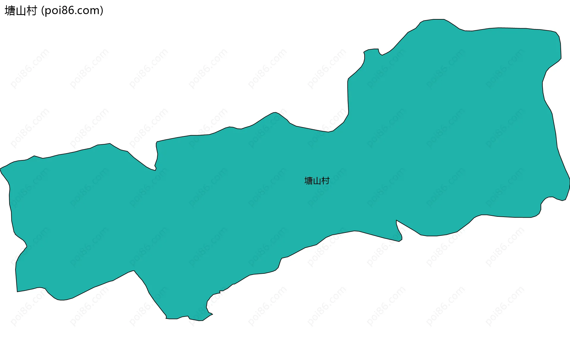 塘山村边界地图