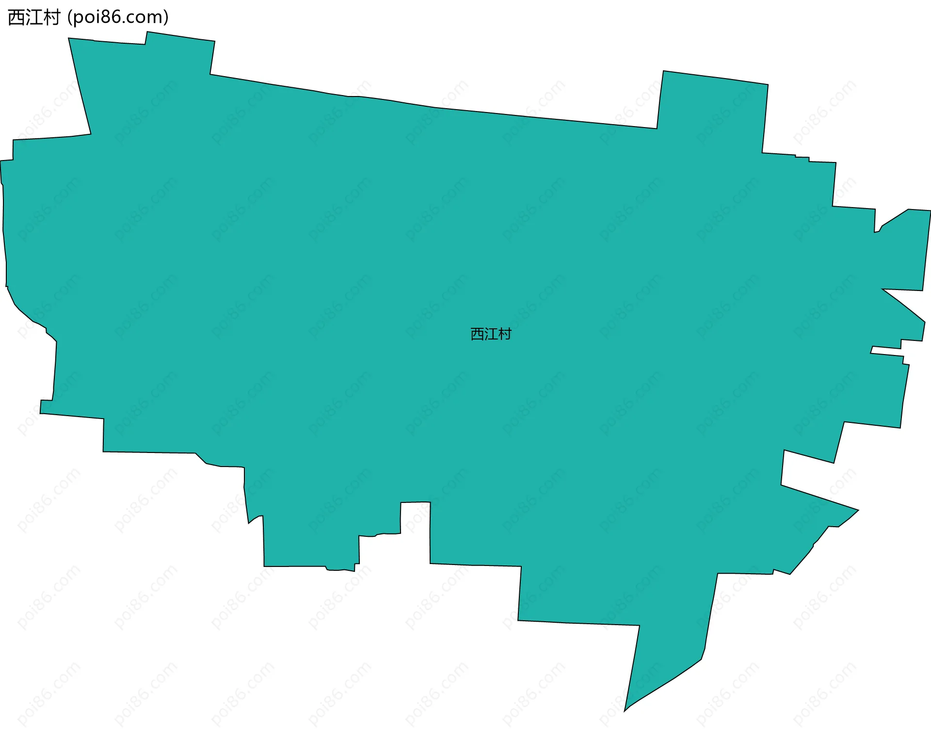 西江村边界地图