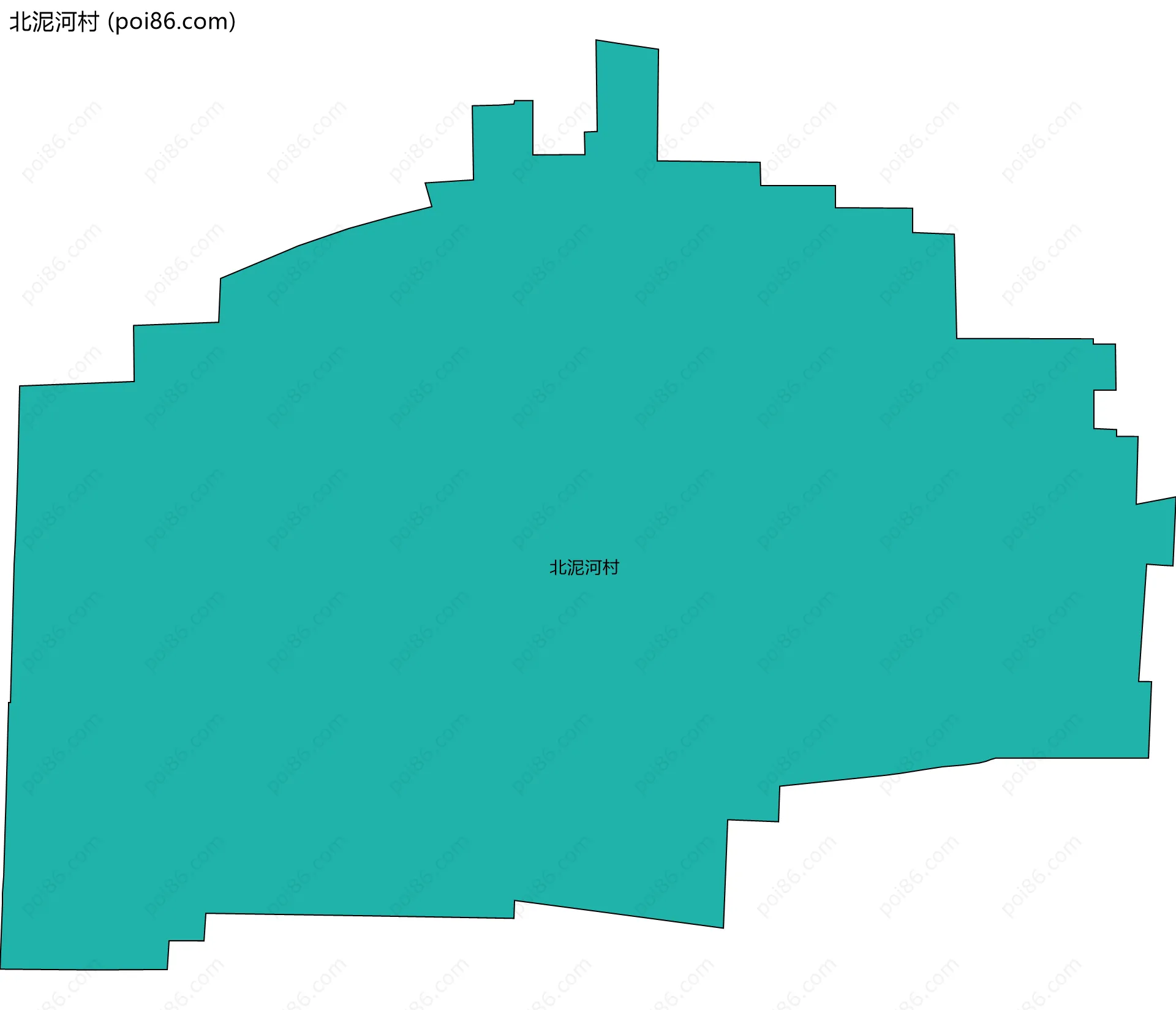 北泥河村边界地图