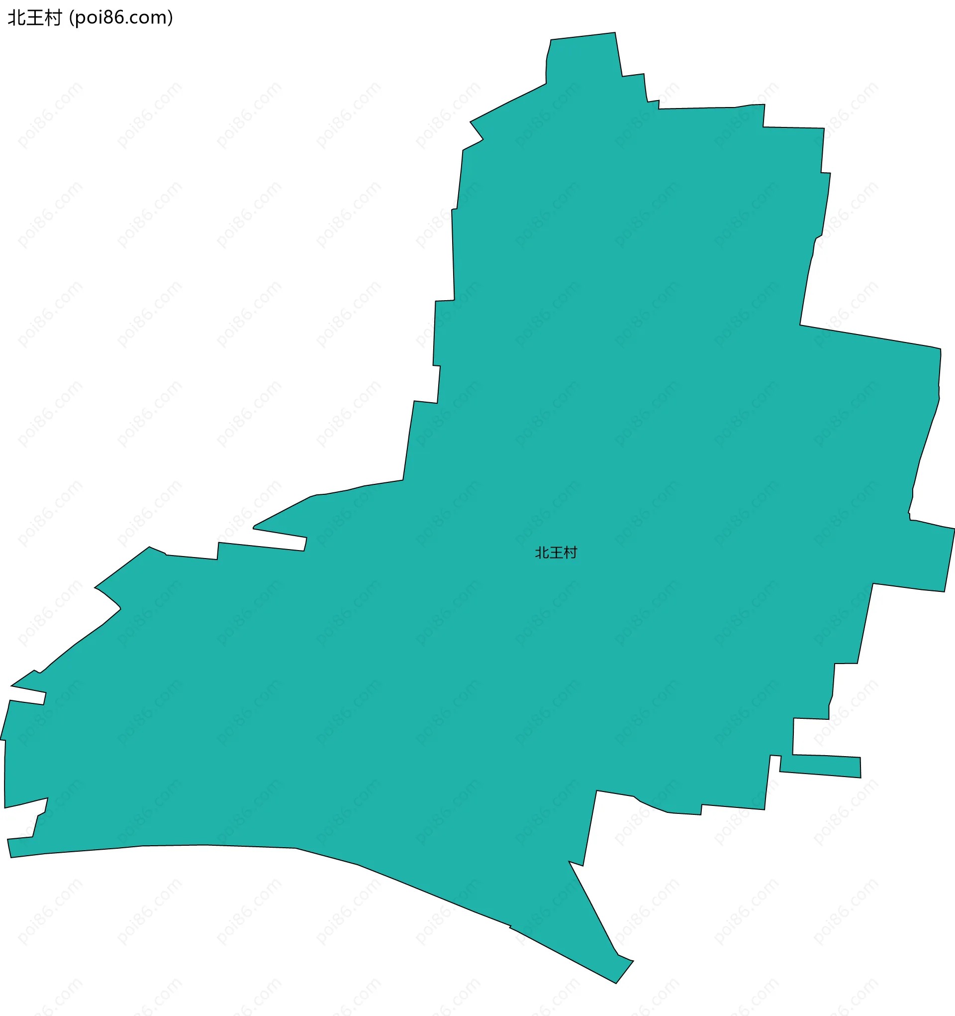 北王村边界地图