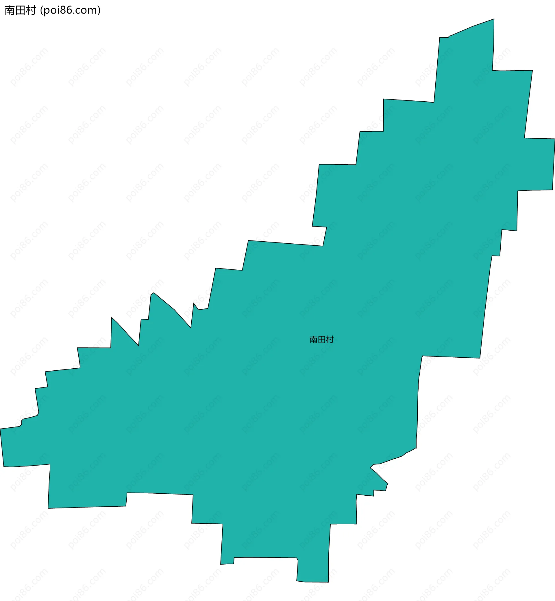 南田村边界地图