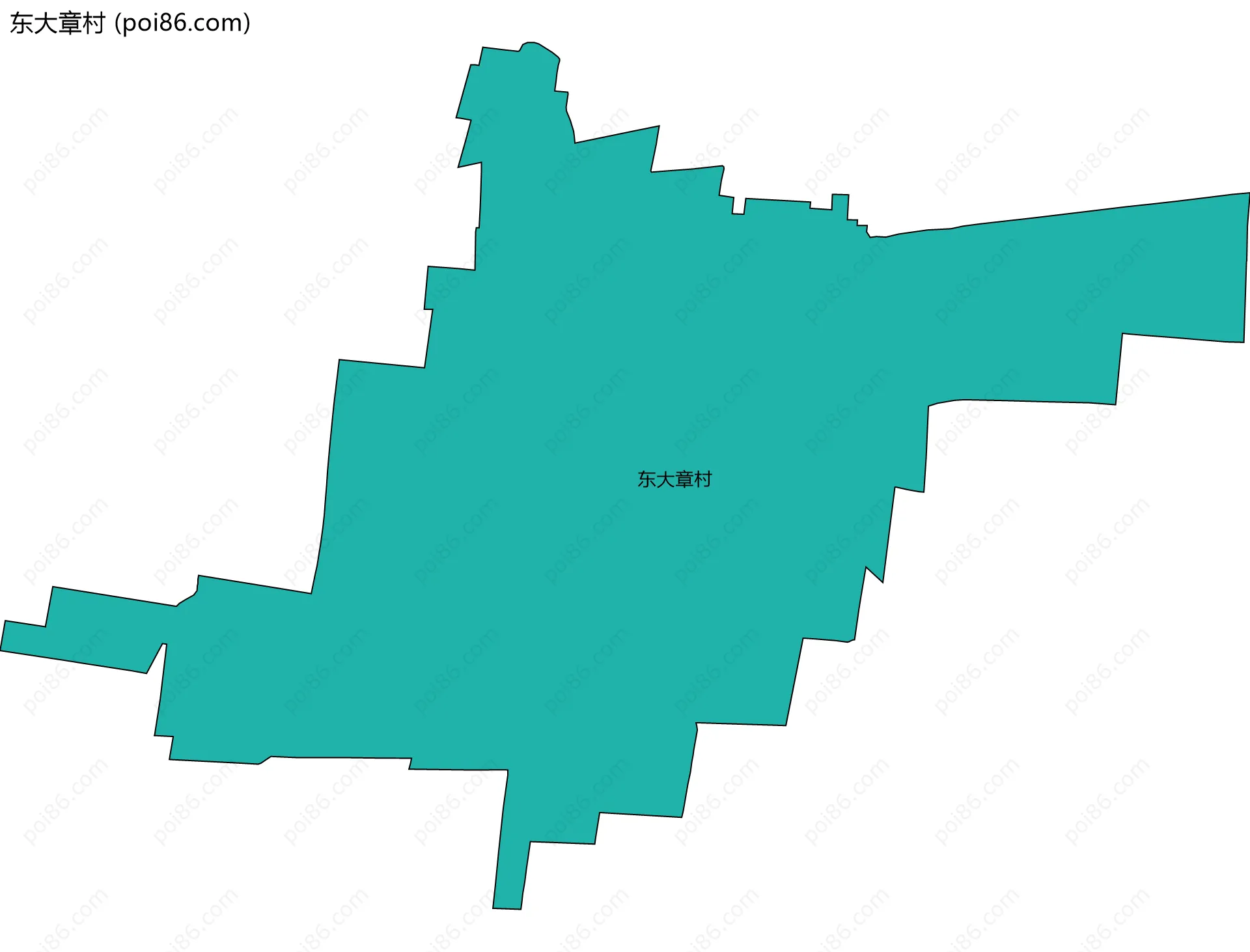 东大章村边界地图
