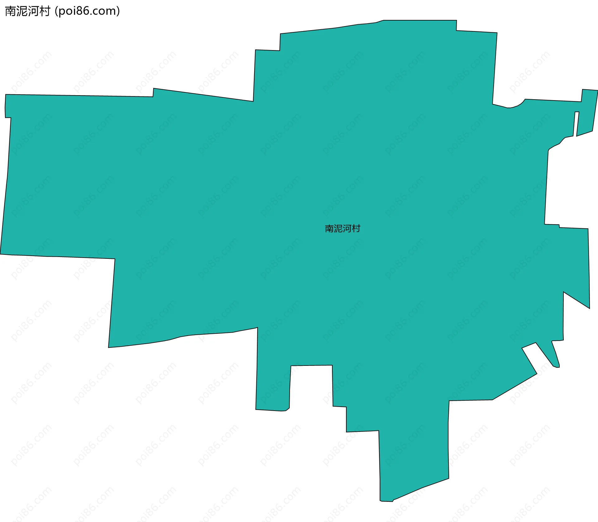 南泥河村边界地图
