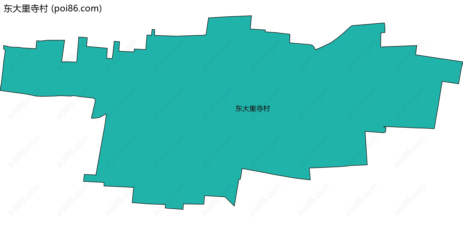 东大里寺村边界地图