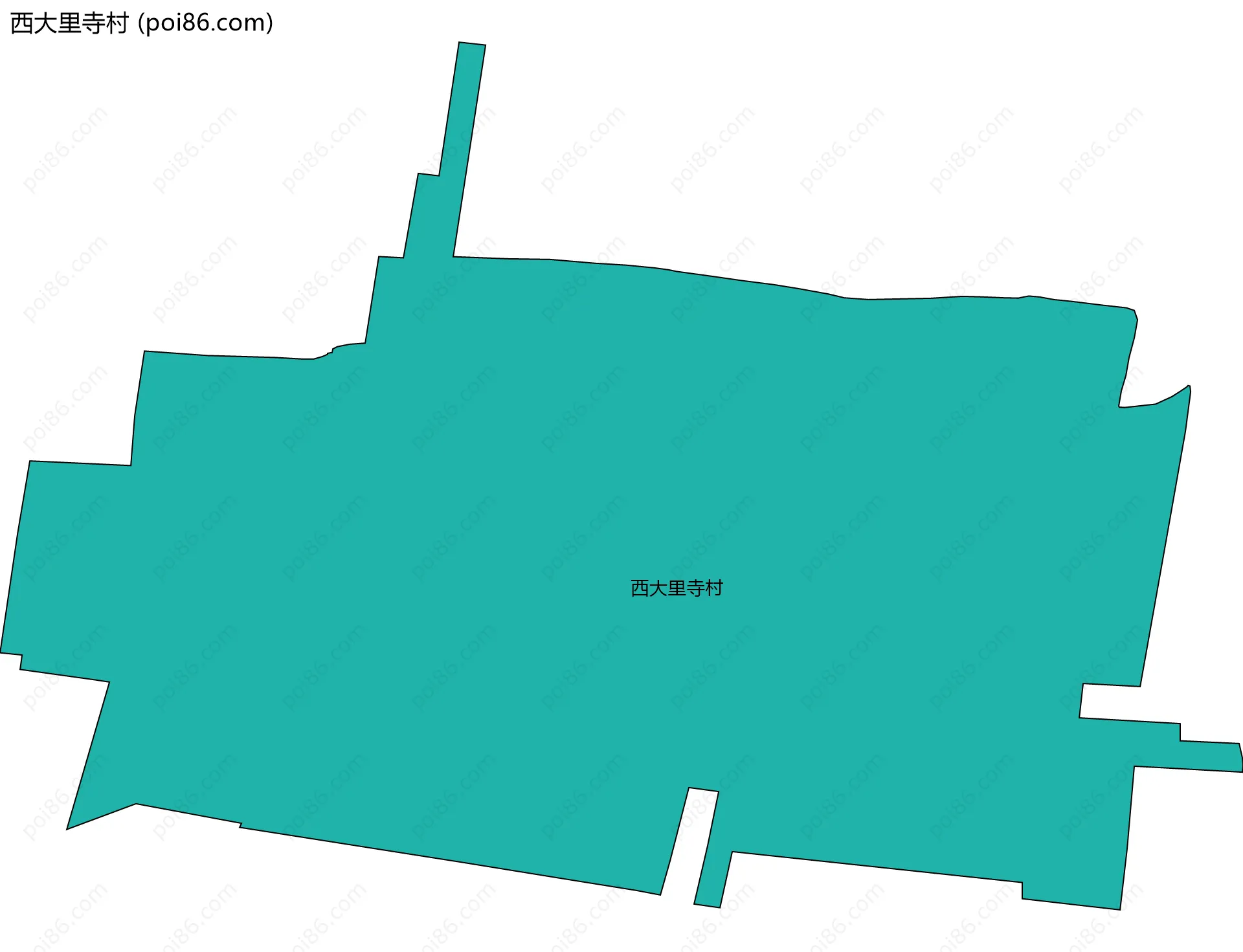 西大里寺村边界地图