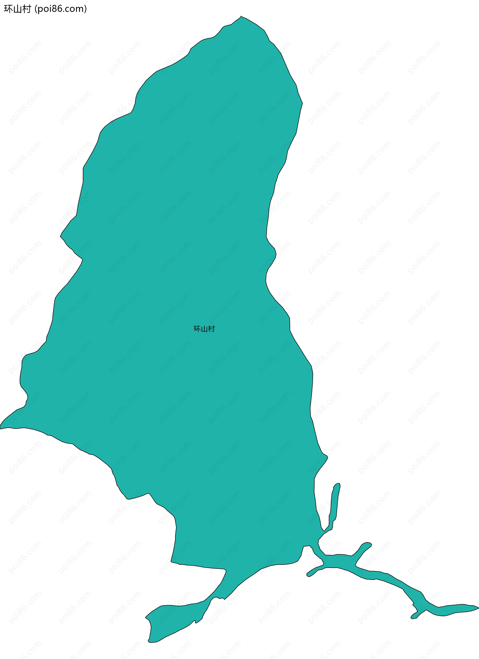环山村边界地图