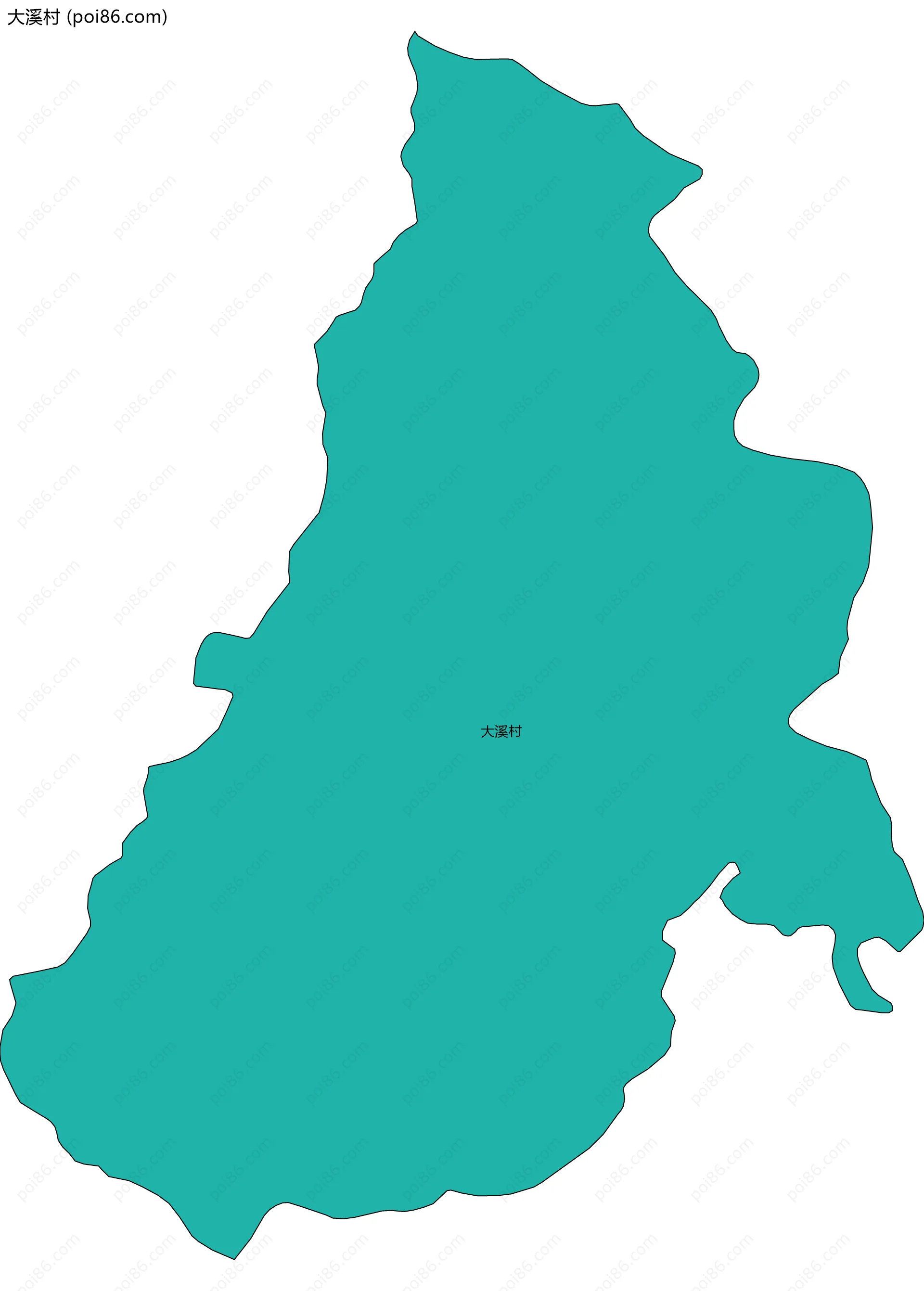 大溪村边界地图