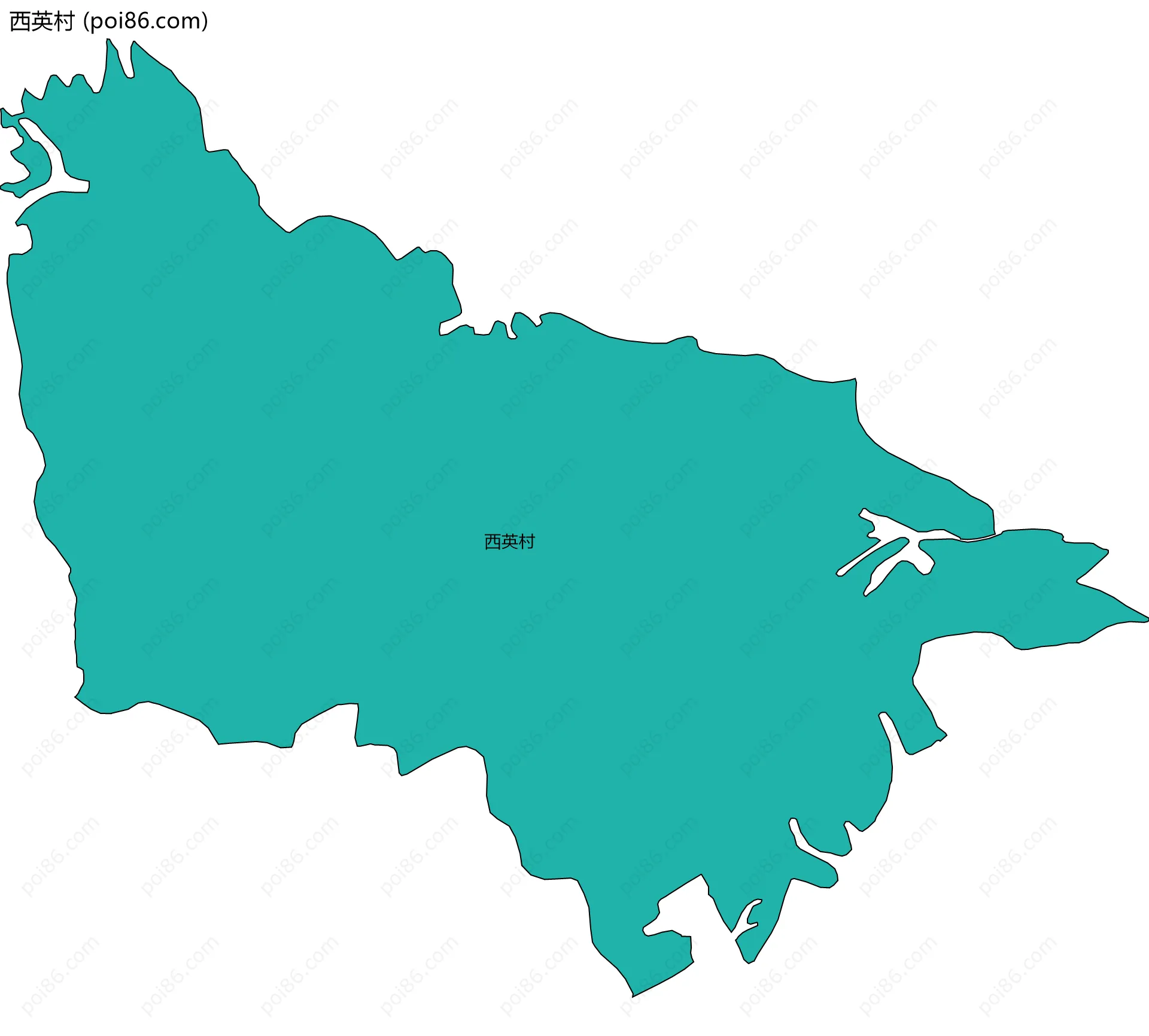 西英村边界地图