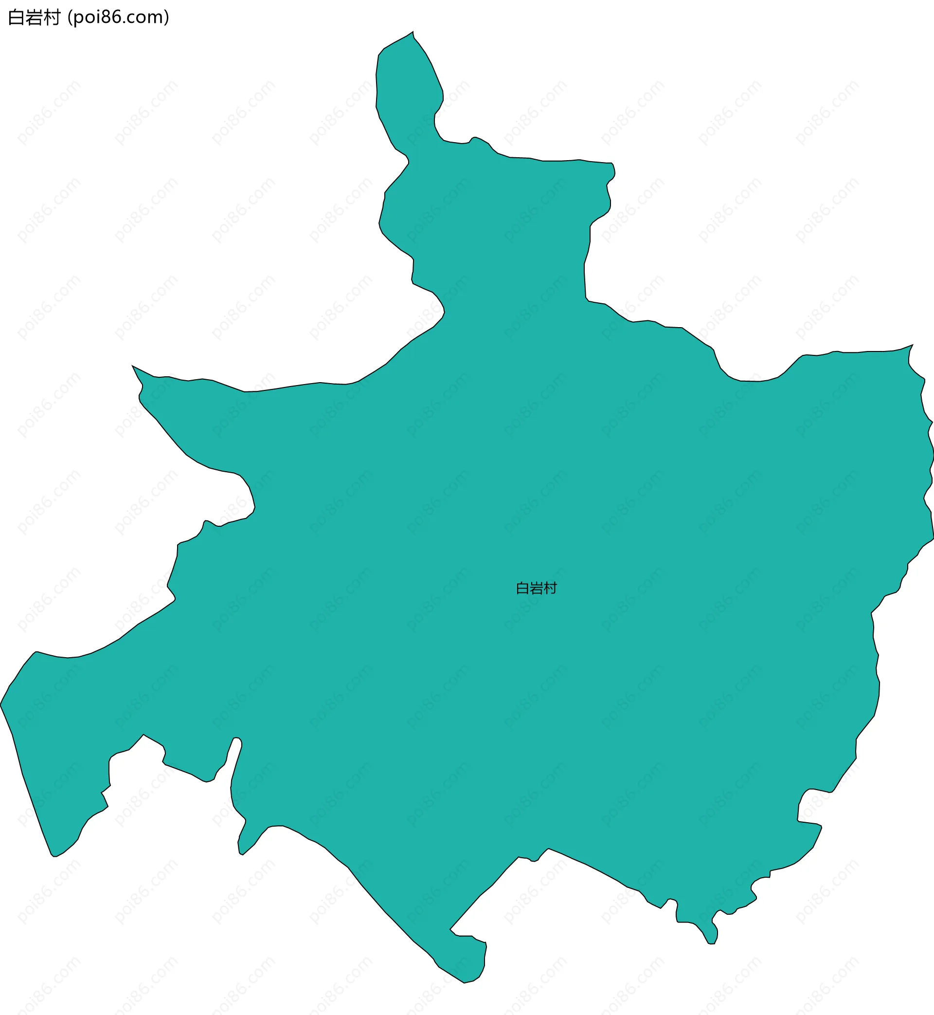 白岩村边界地图