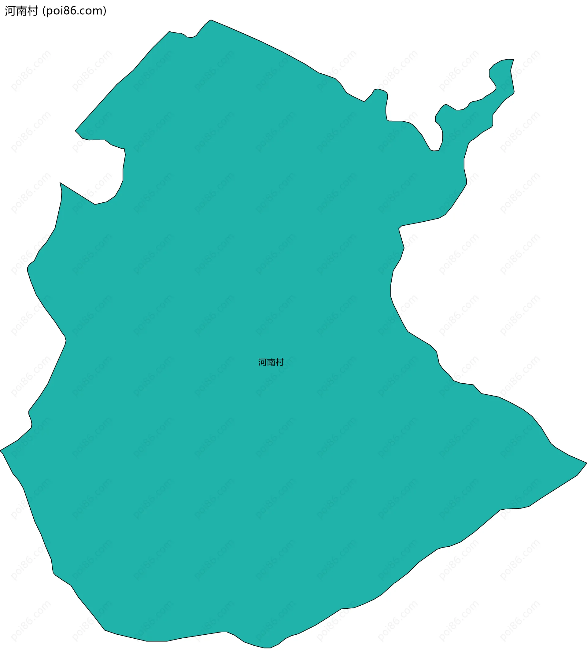 河南村边界地图
