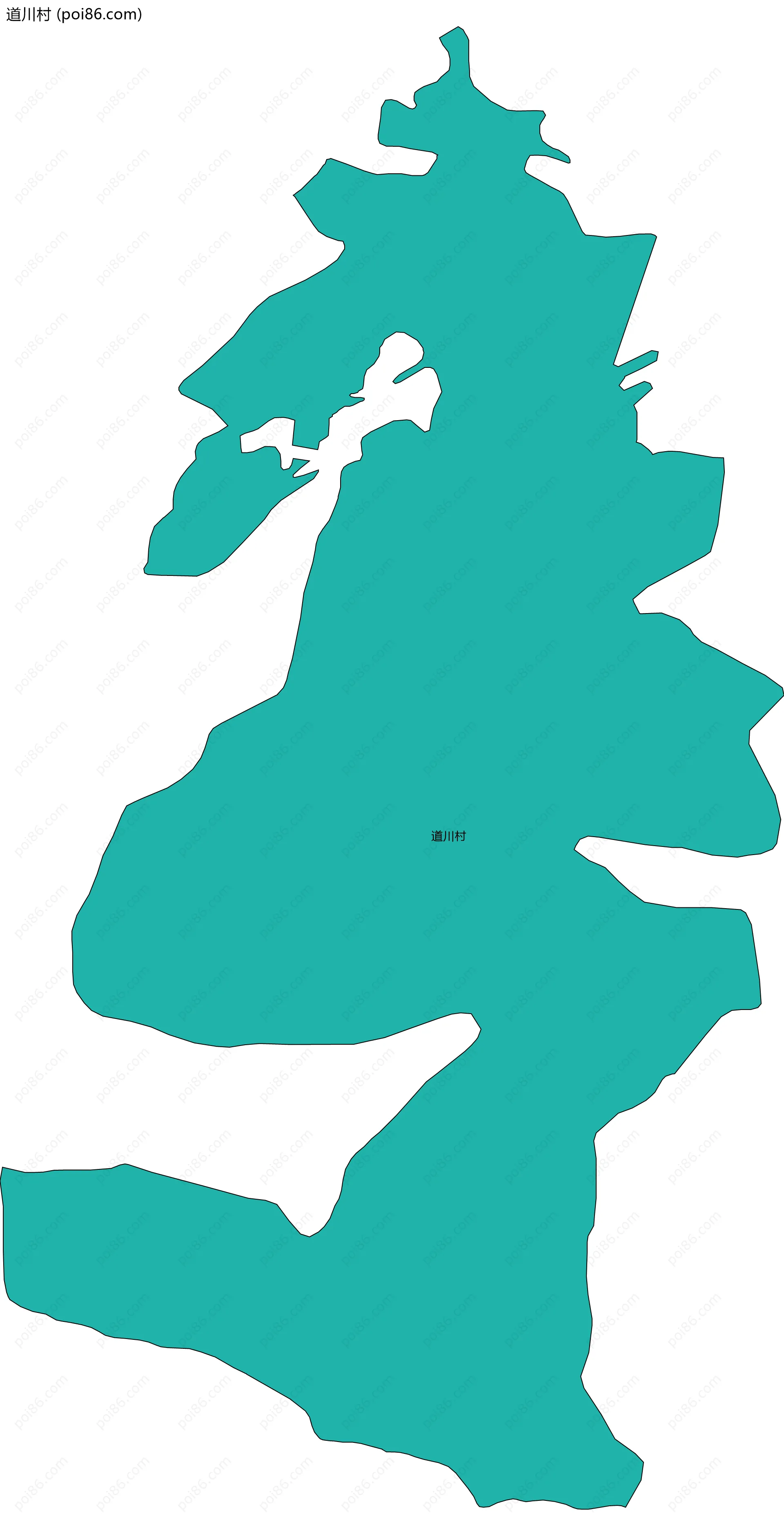 道川村边界地图