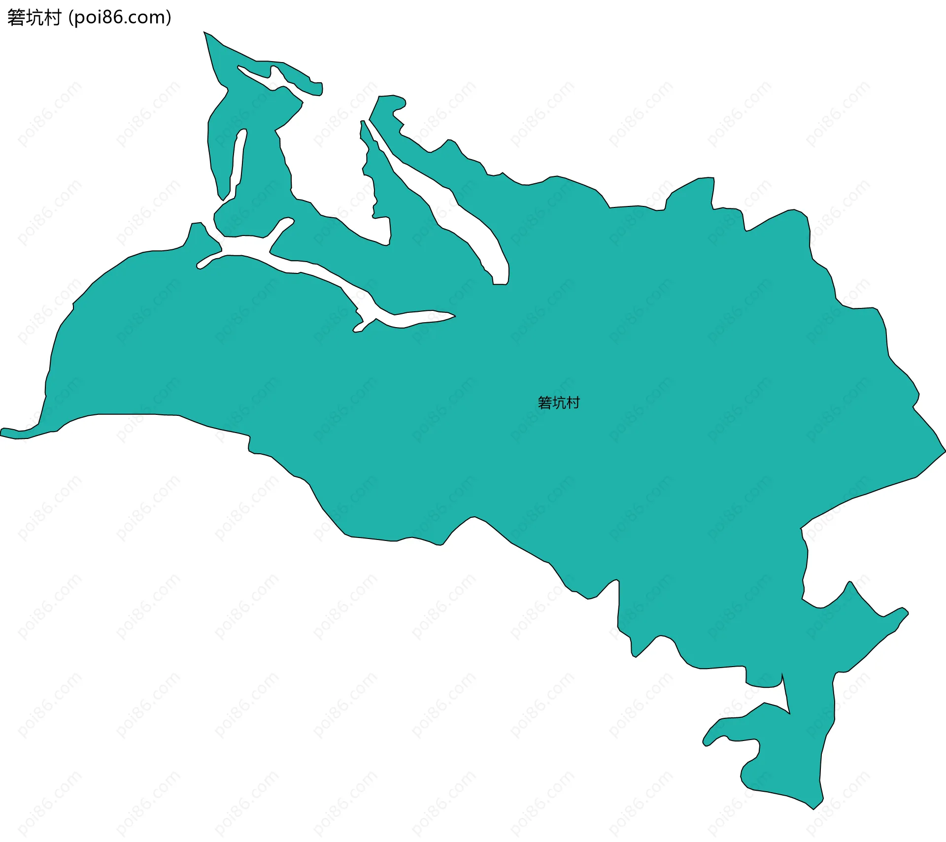 箬坑村边界地图