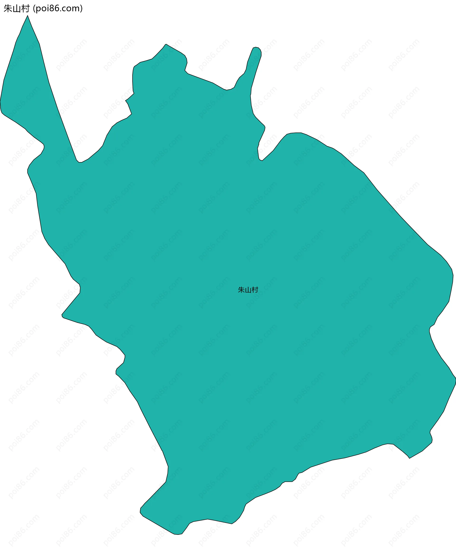 朱山村边界地图