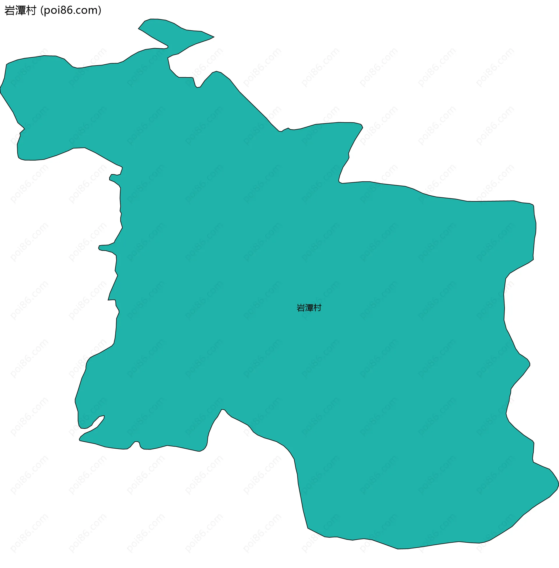 岩潭村边界地图