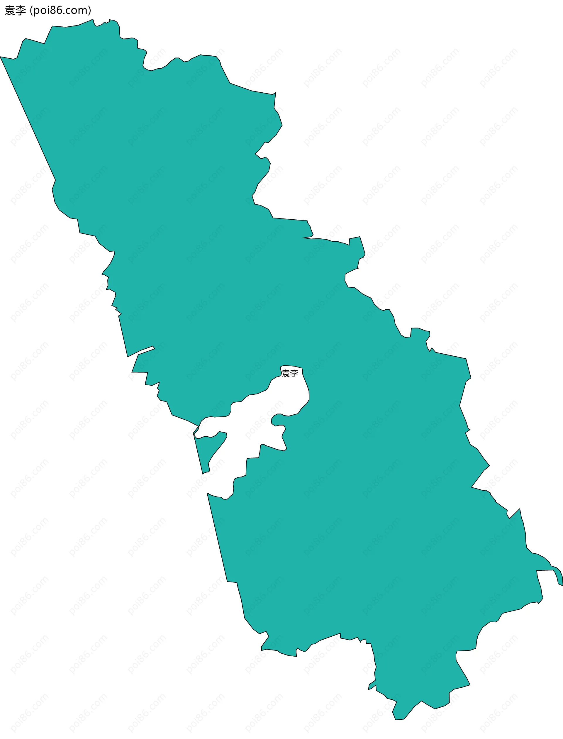 袁李边界地图
