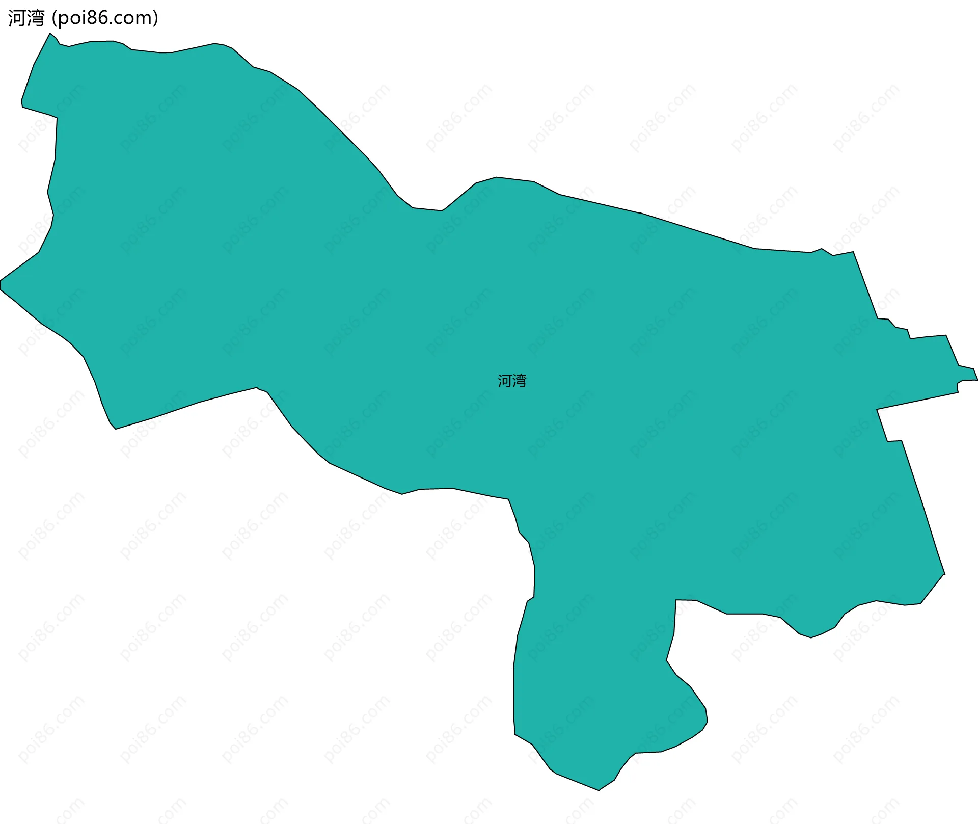 河湾边界地图
