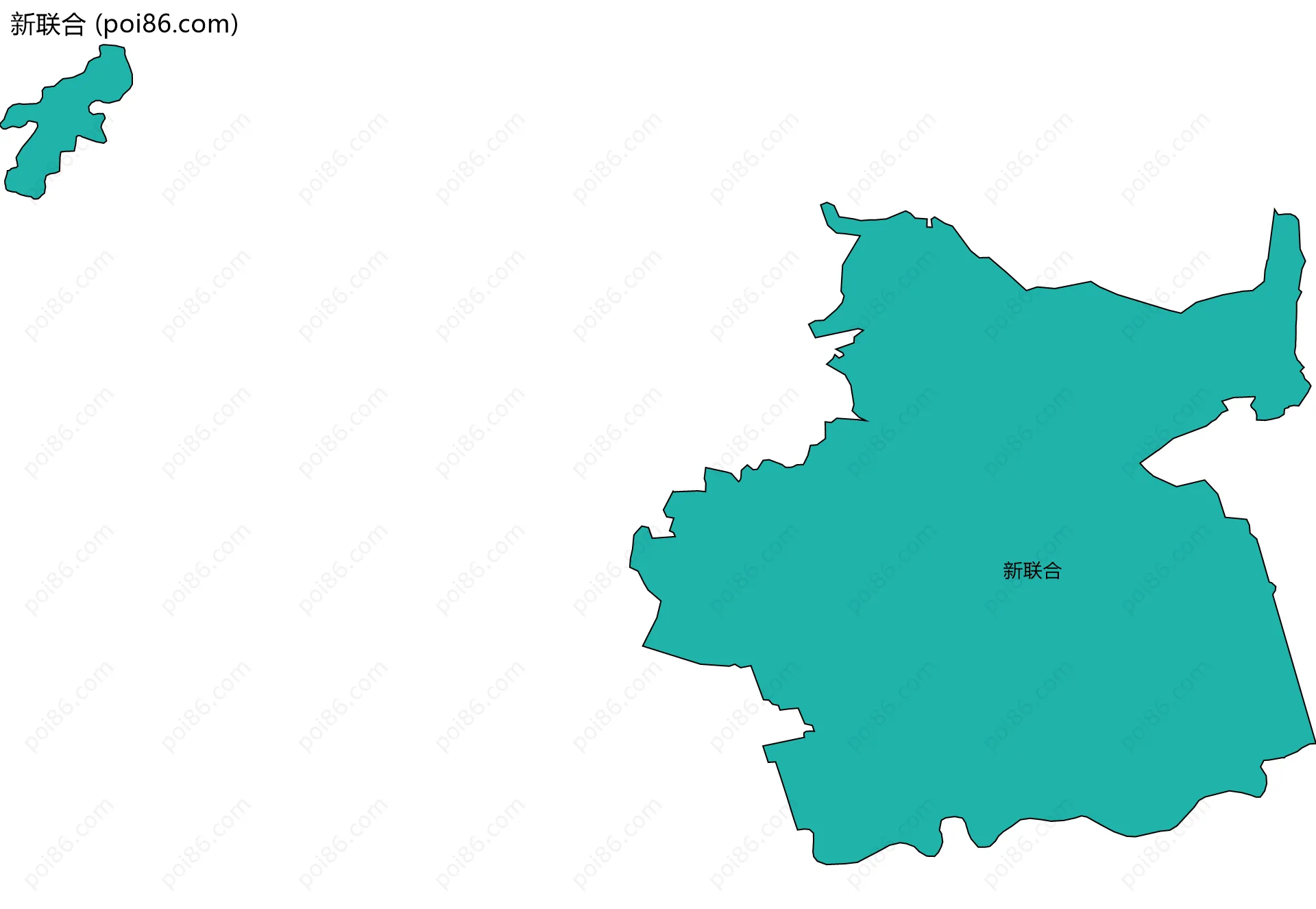 新联合边界地图