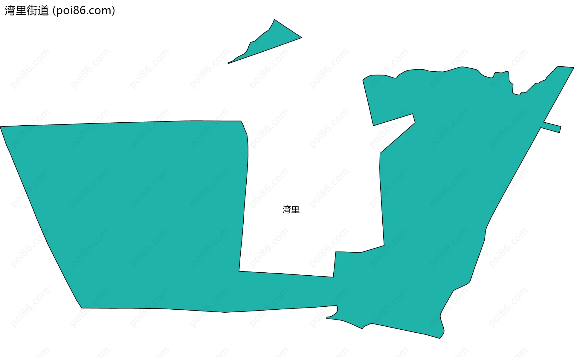 湾里街道边界地图(五级行政区划)