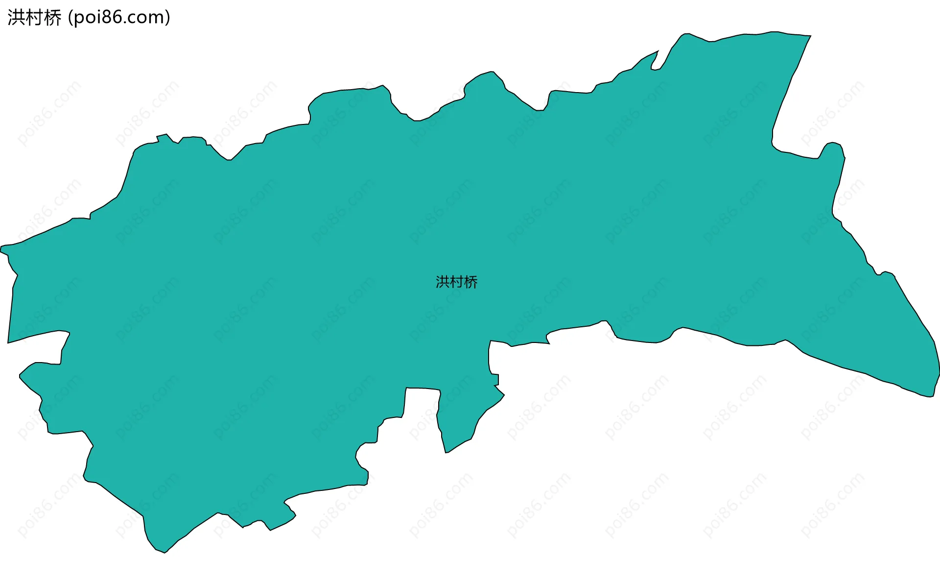 洪村桥边界地图