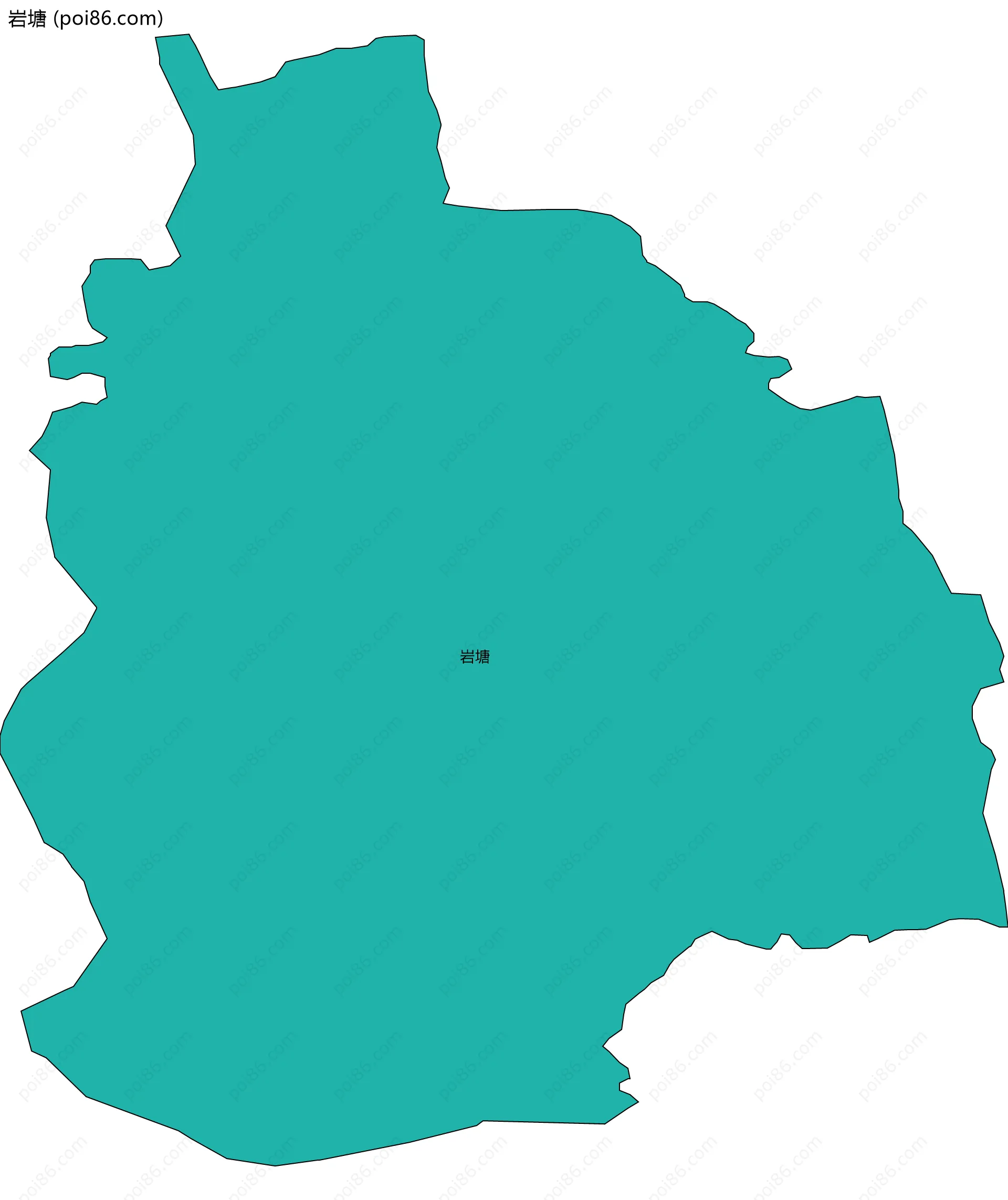 岩塘边界地图