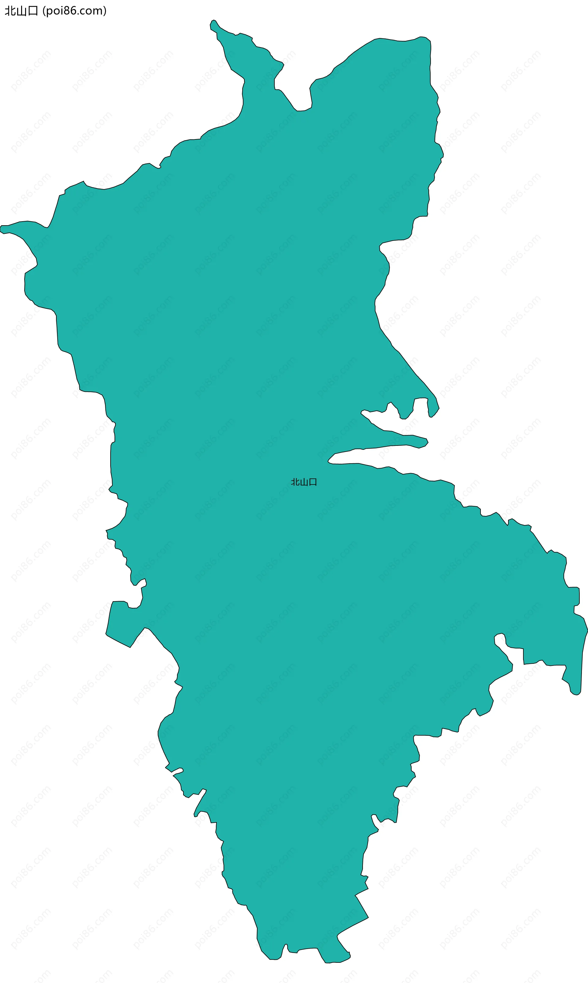 北山口边界地图