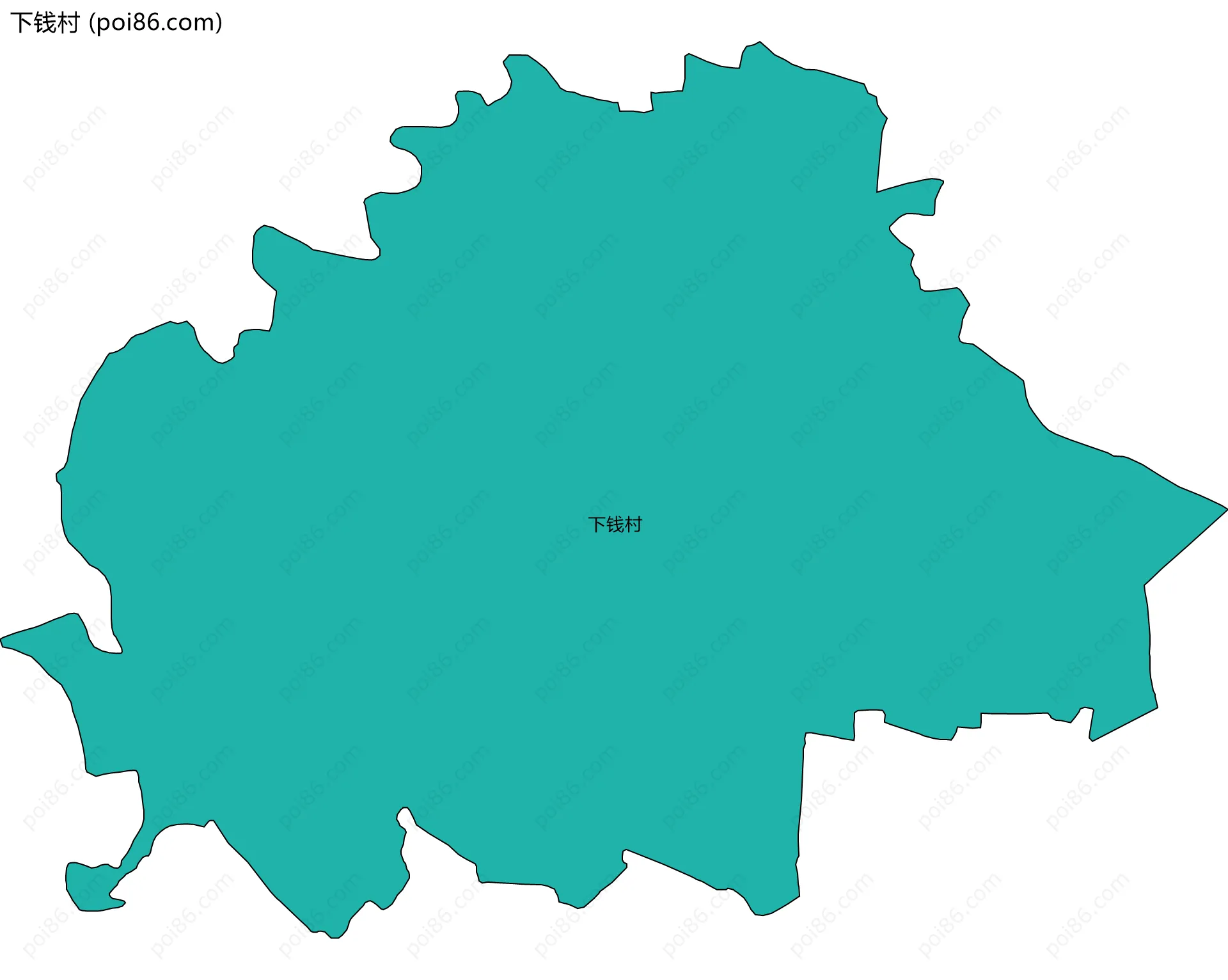 下钱村边界地图