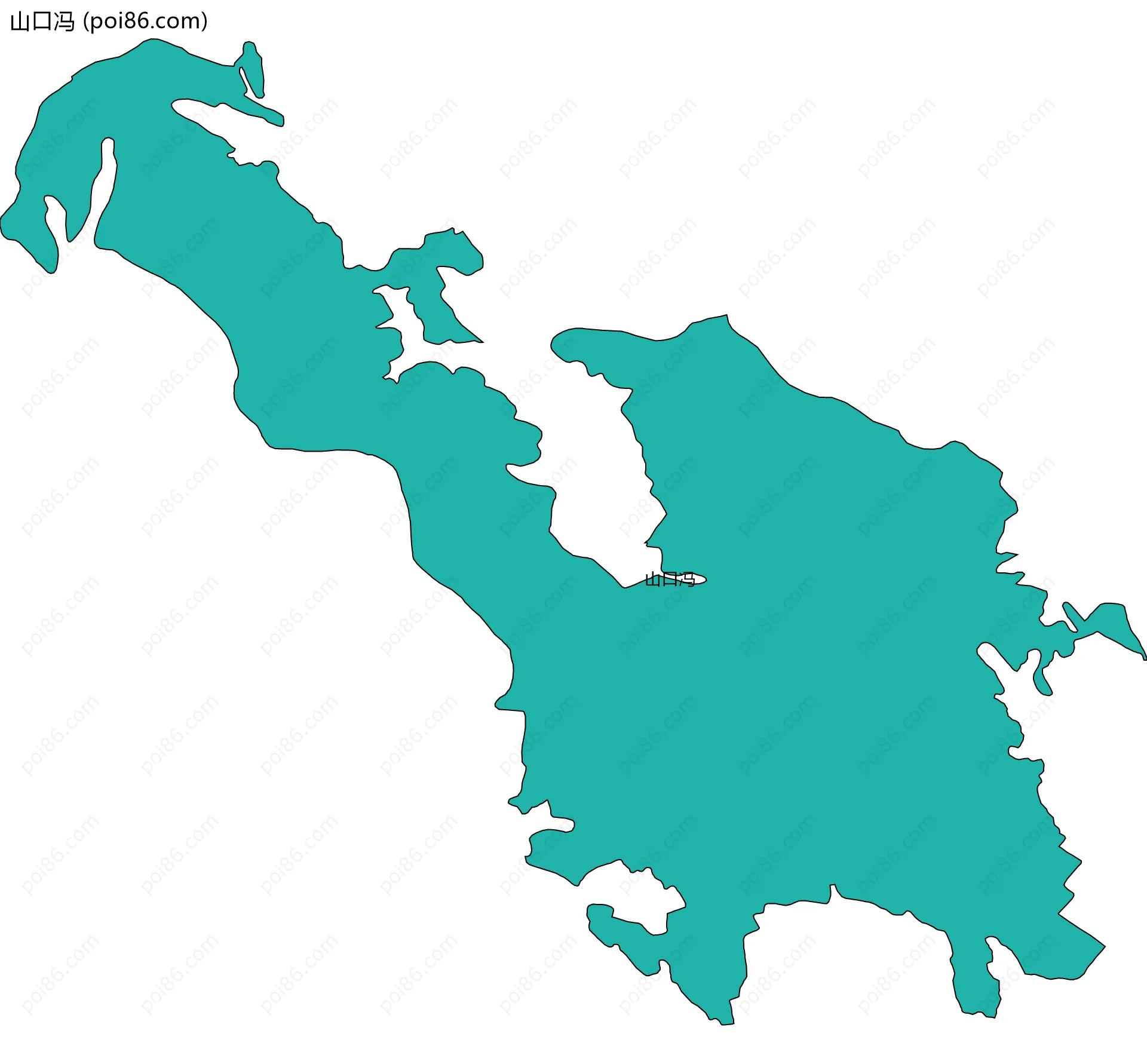 山口冯边界地图