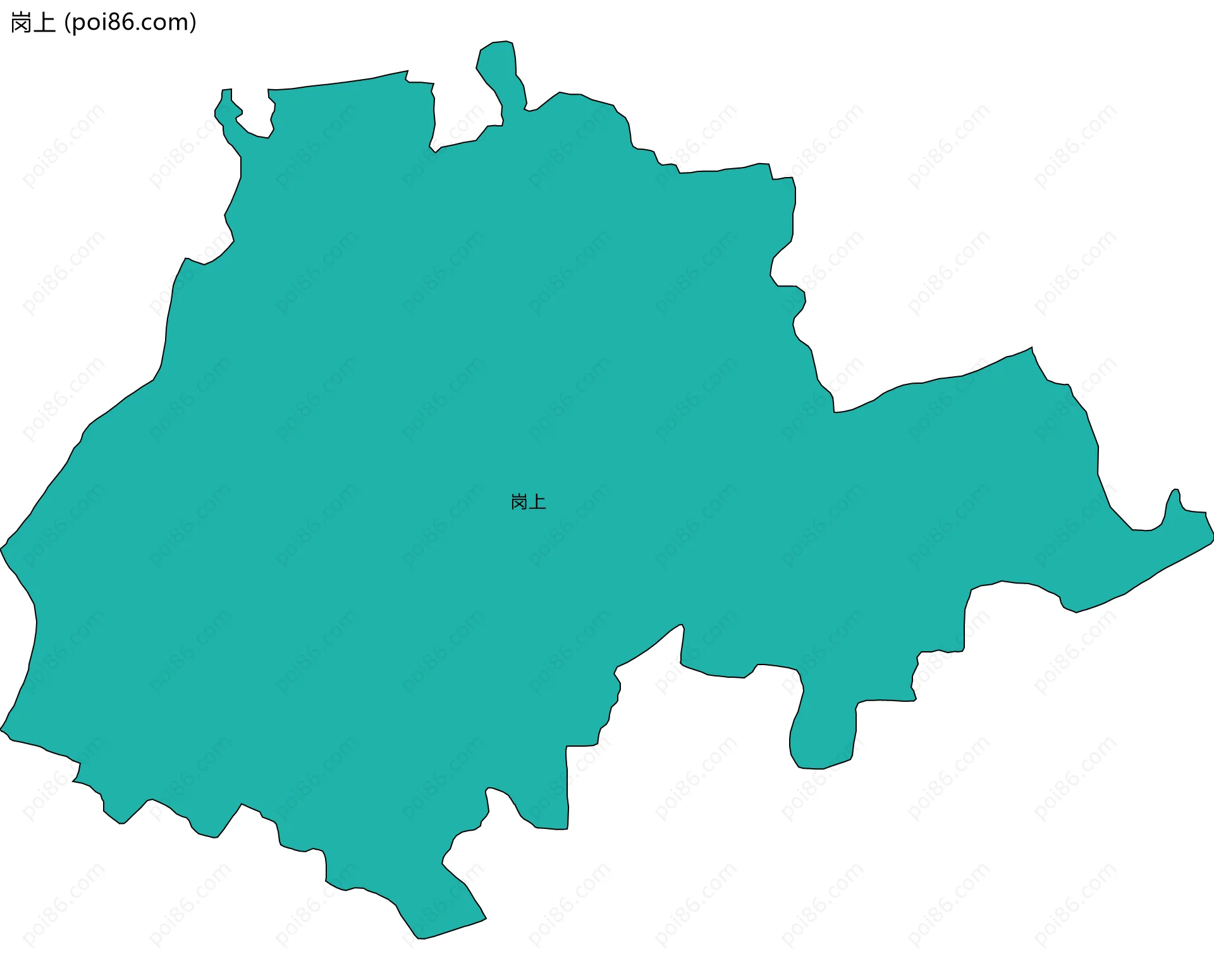岗上边界地图