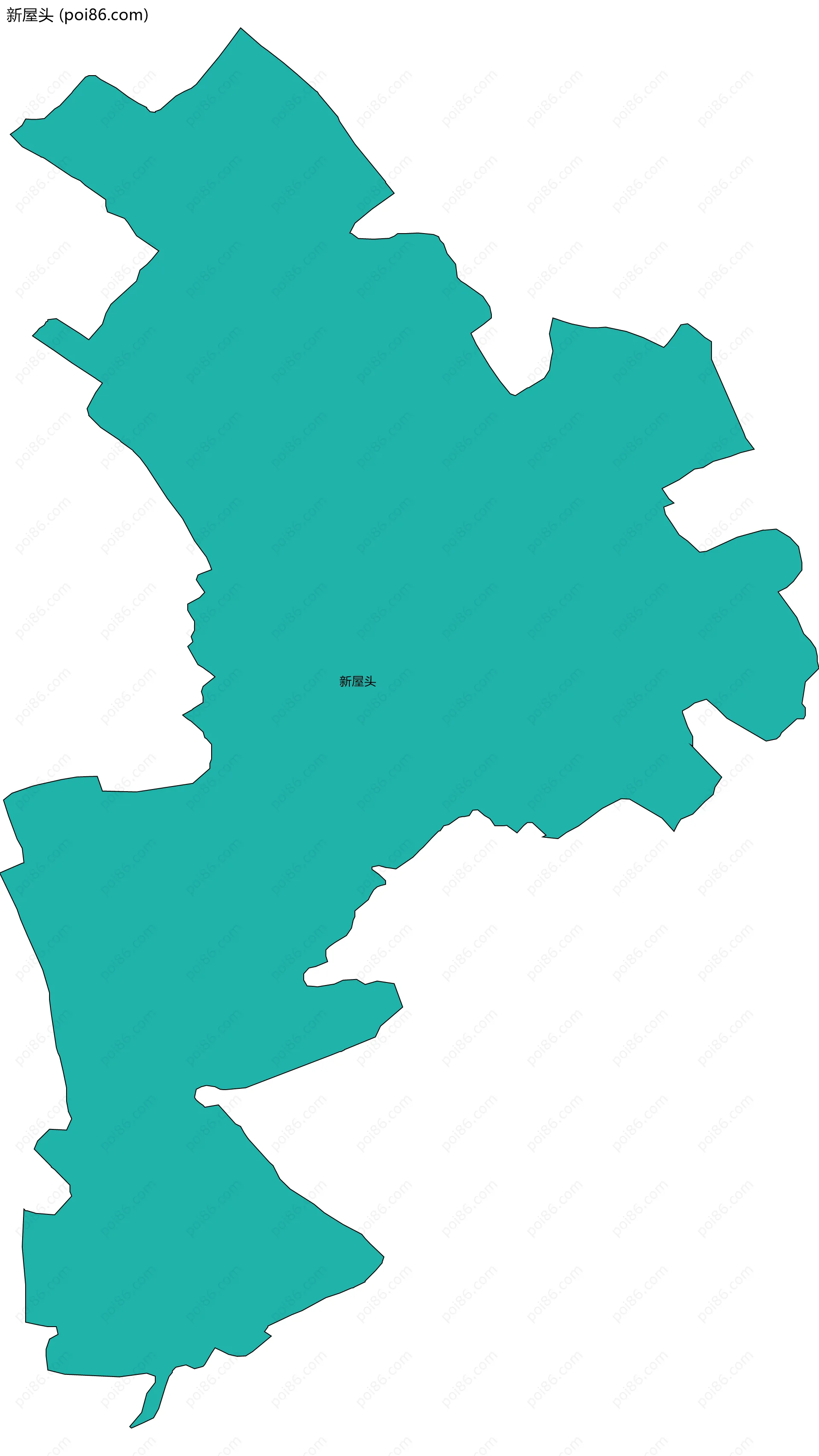 新屋头边界地图