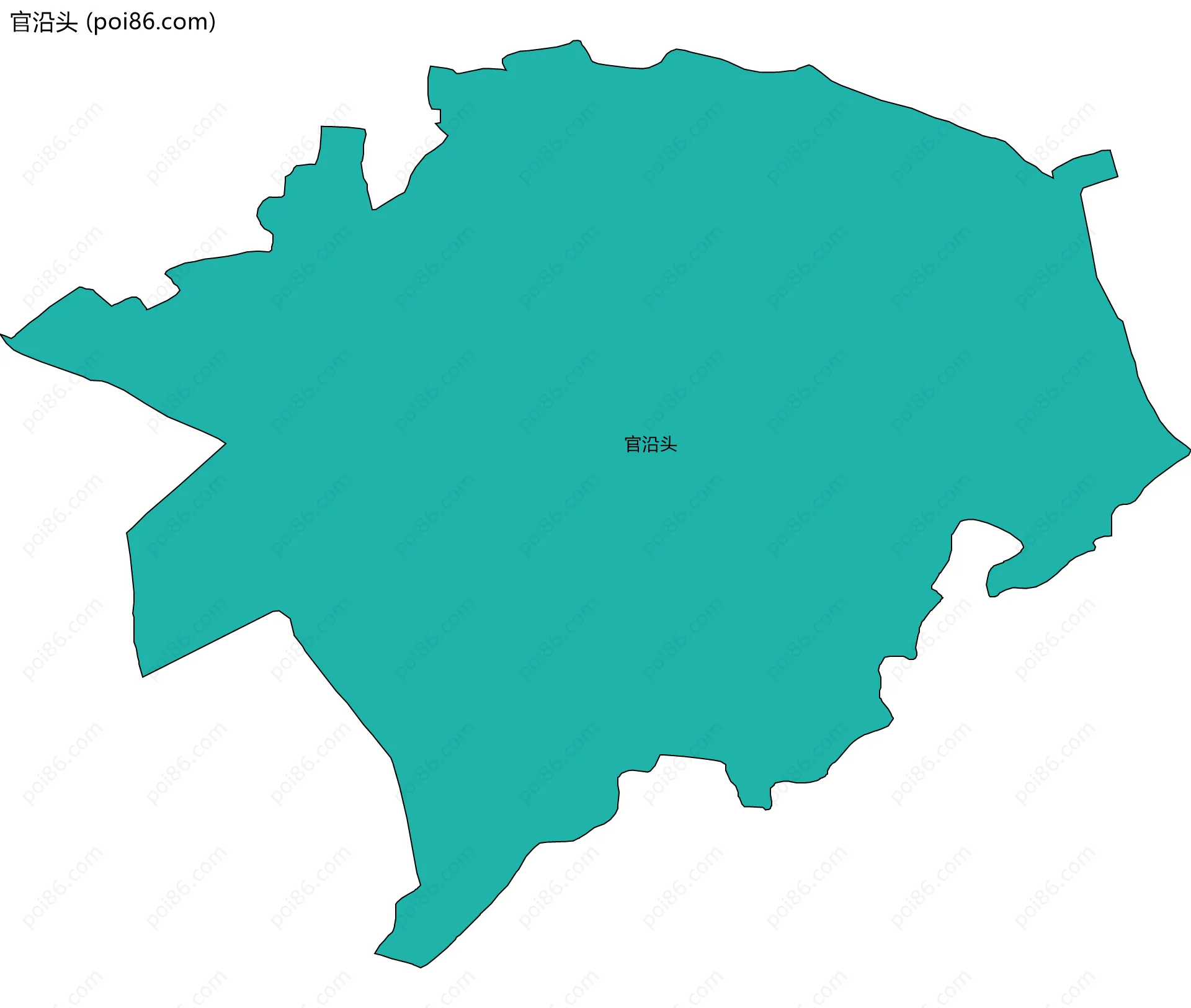 官沿头边界地图