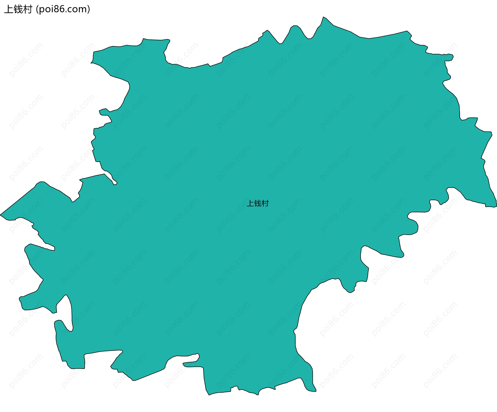 上钱村边界地图