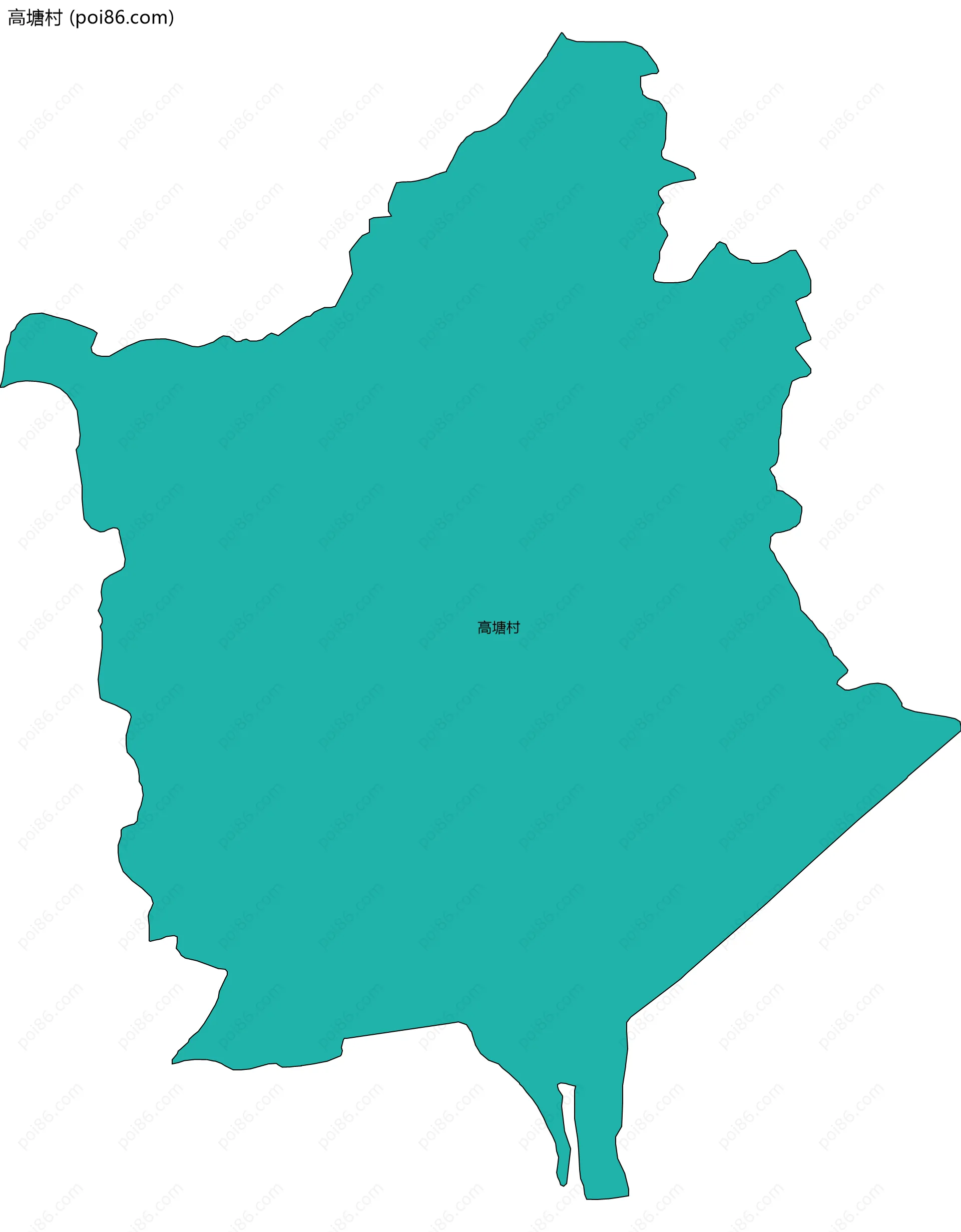 高塘村边界地图