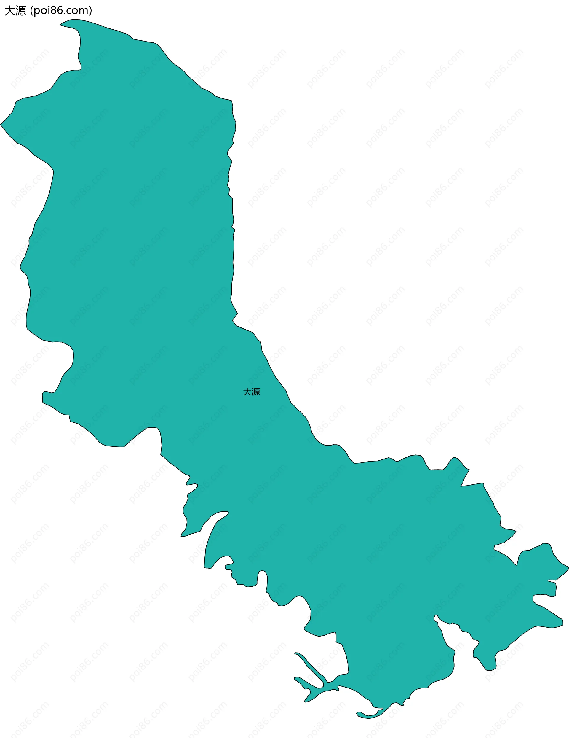 大源边界地图