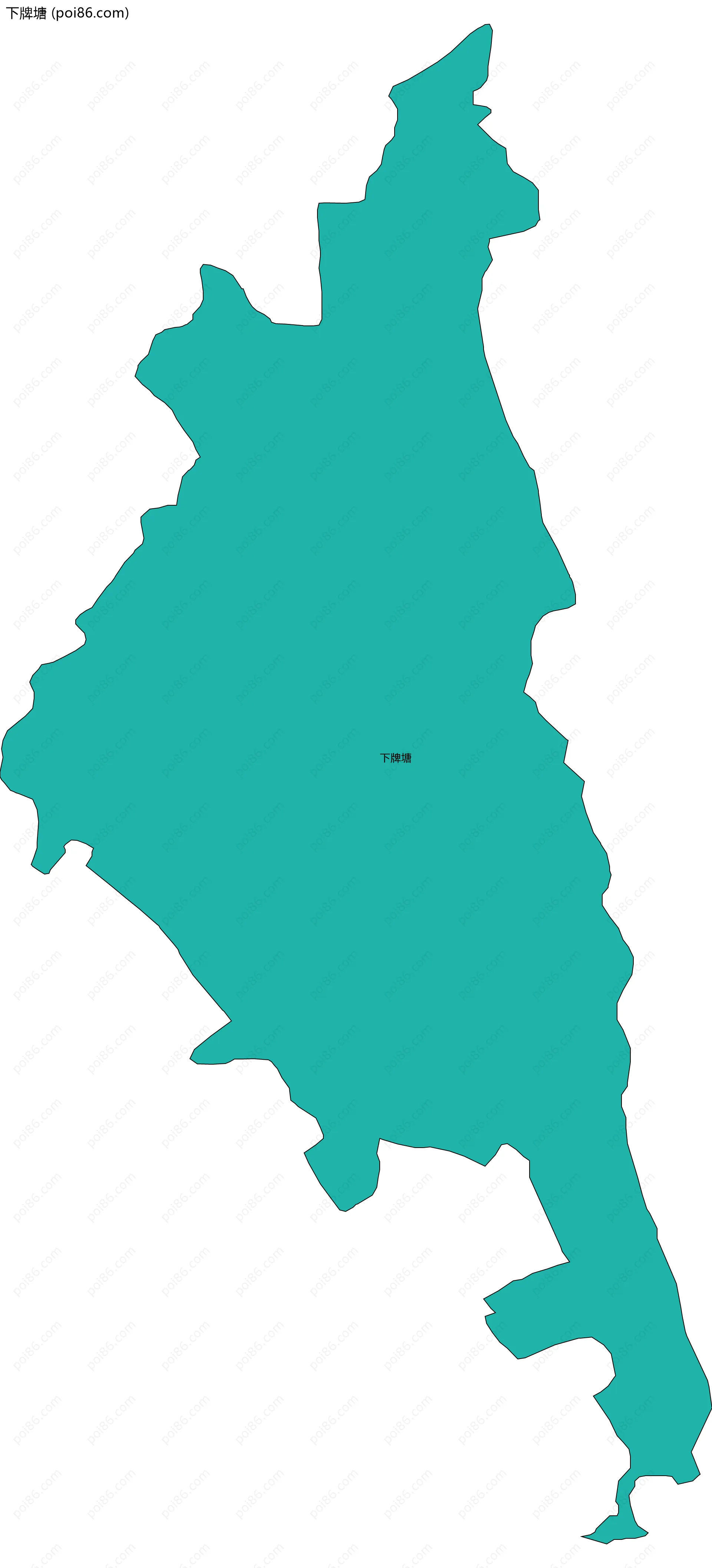 下牌塘边界地图