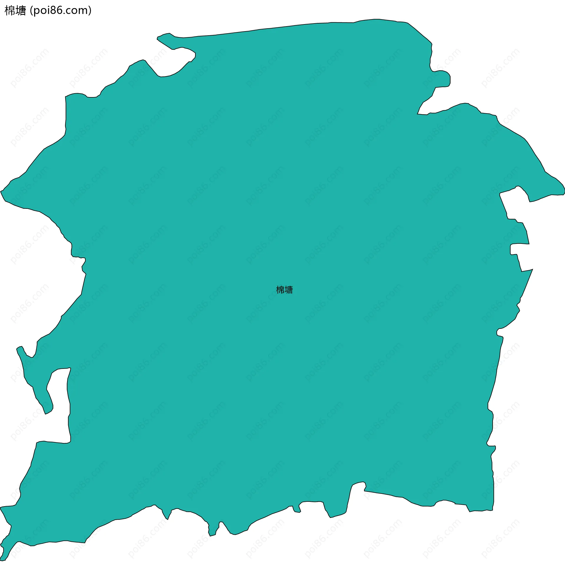 棉塘边界地图