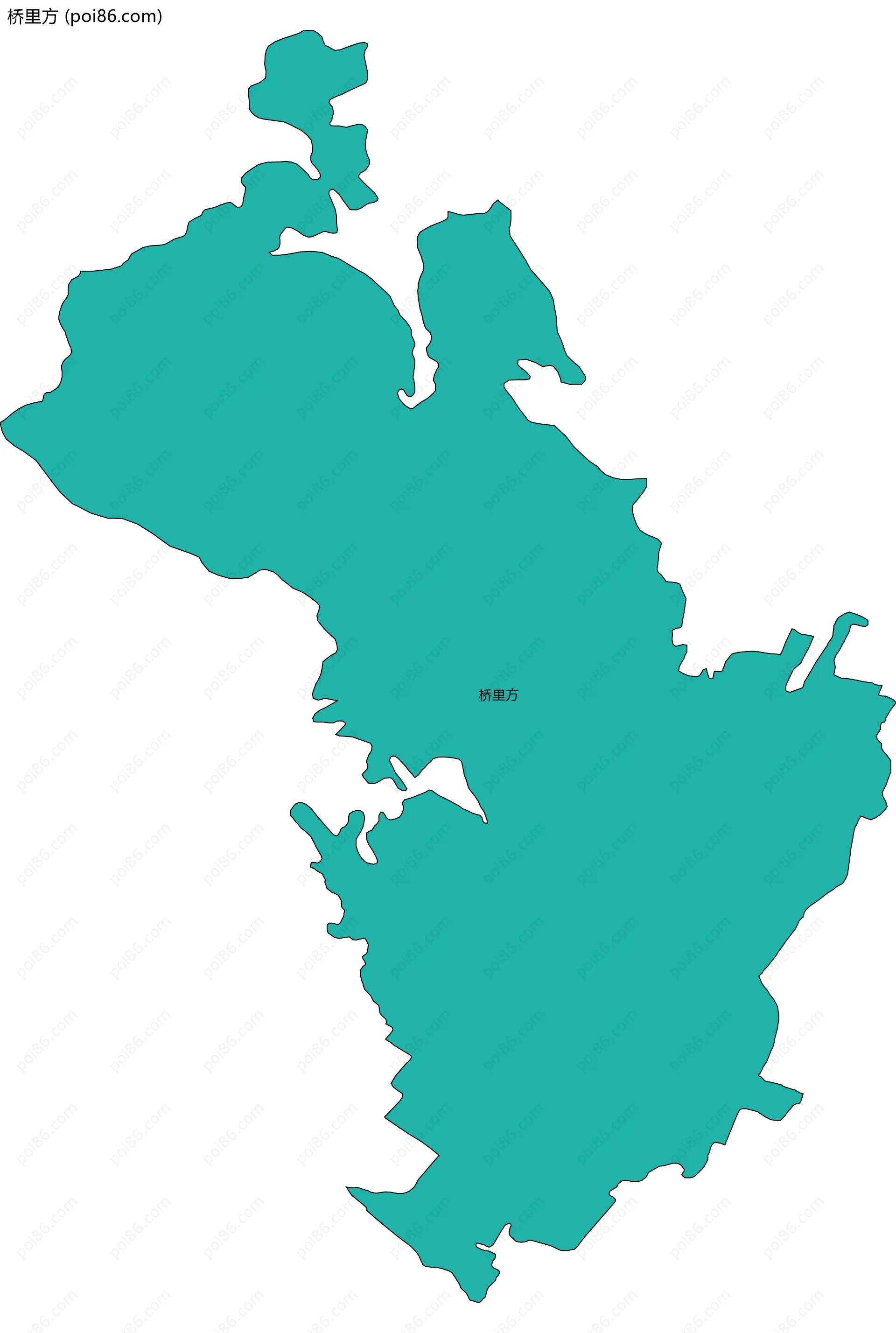 桥里方边界地图