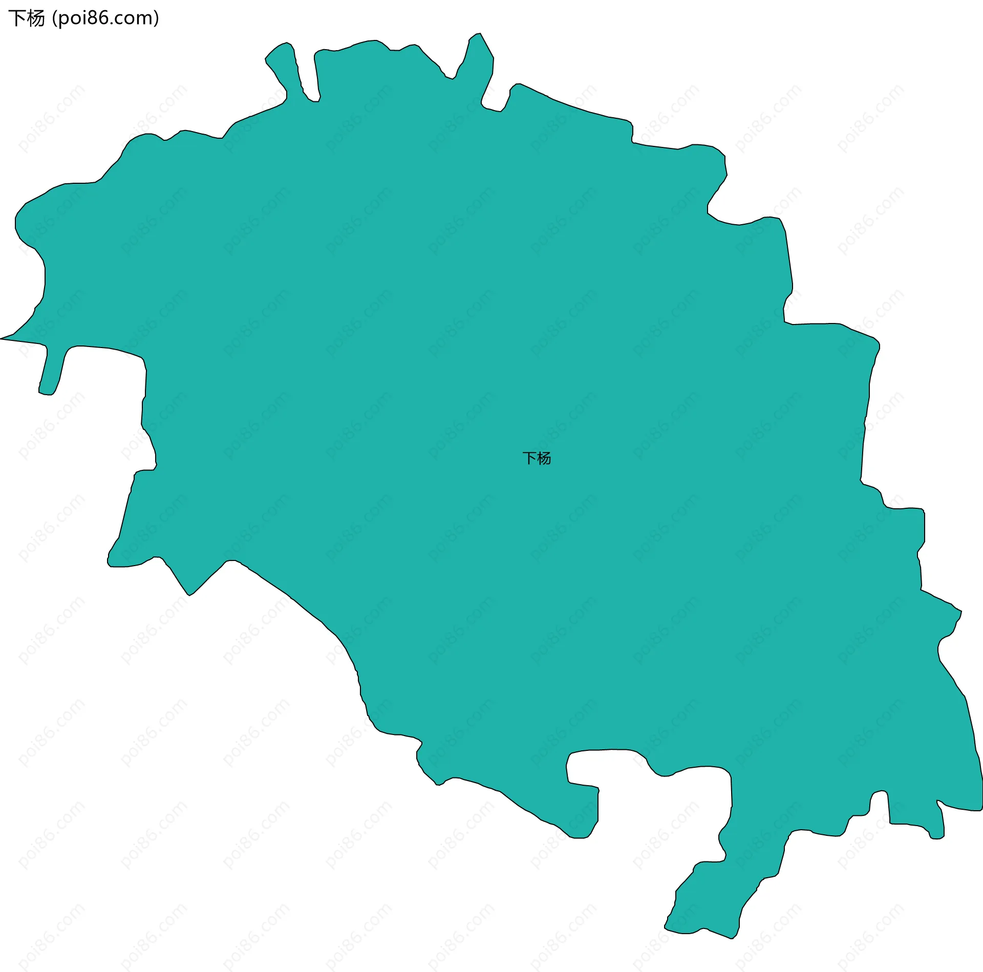 下杨边界地图