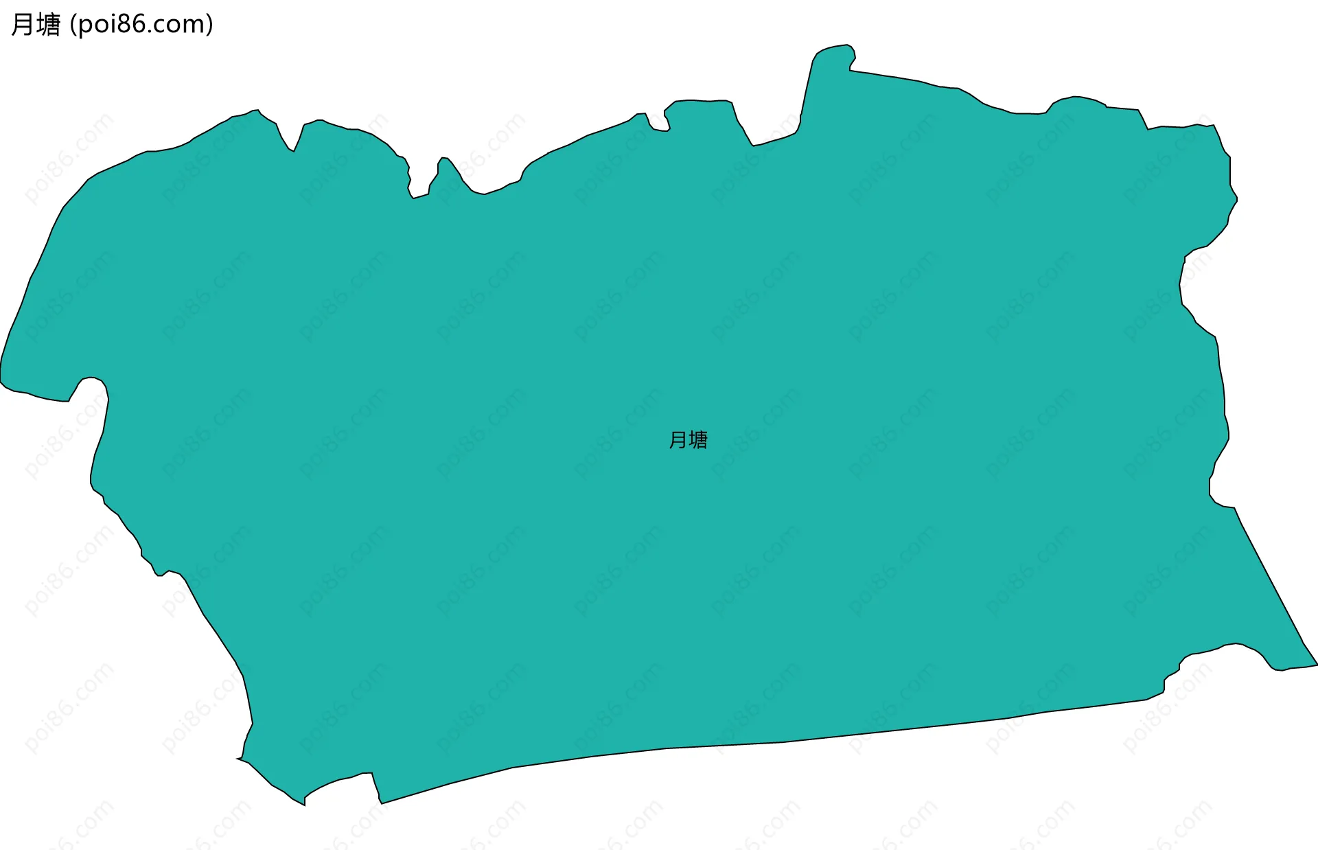 月塘边界地图