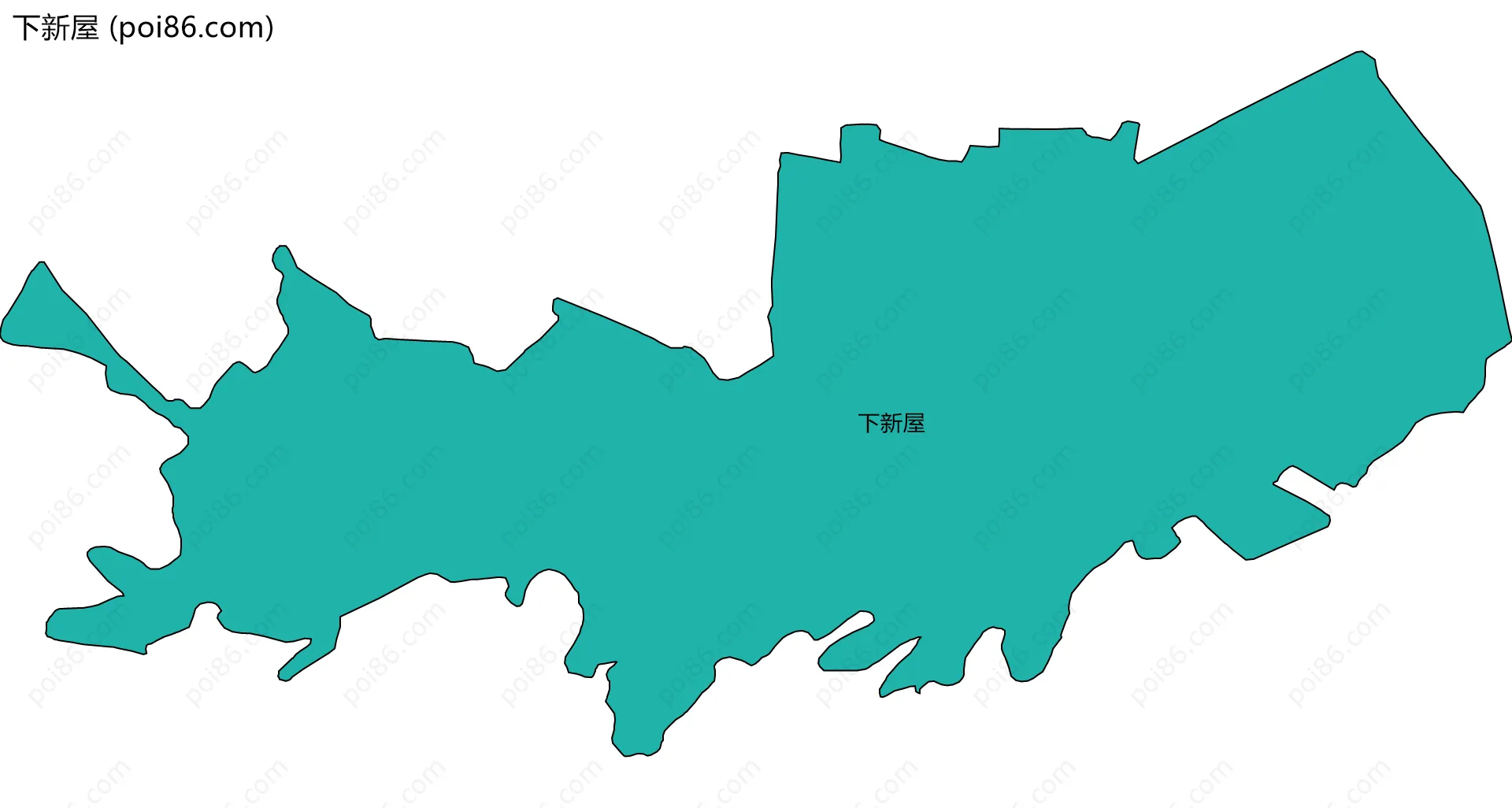 下新屋边界地图