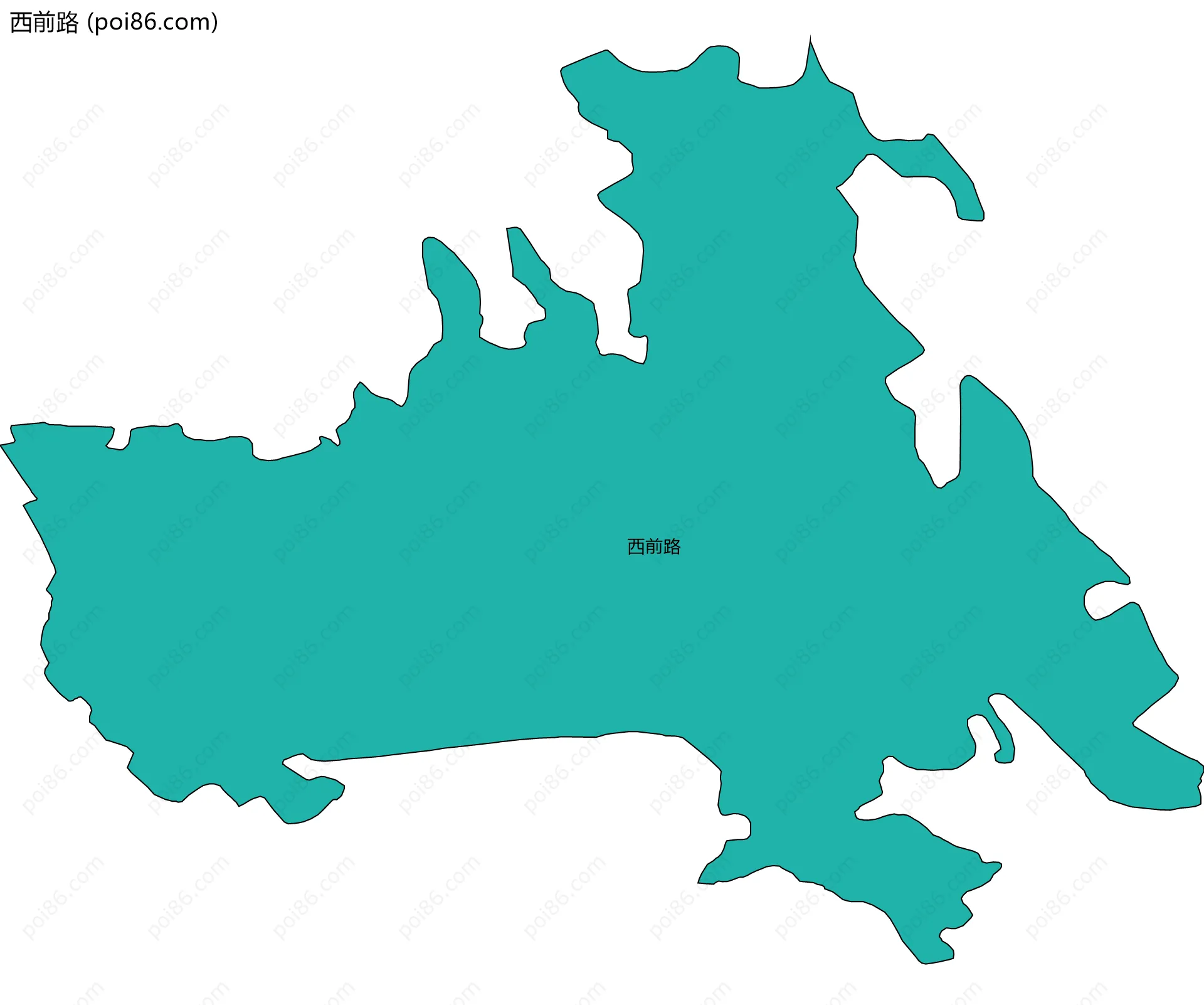 西前路边界地图