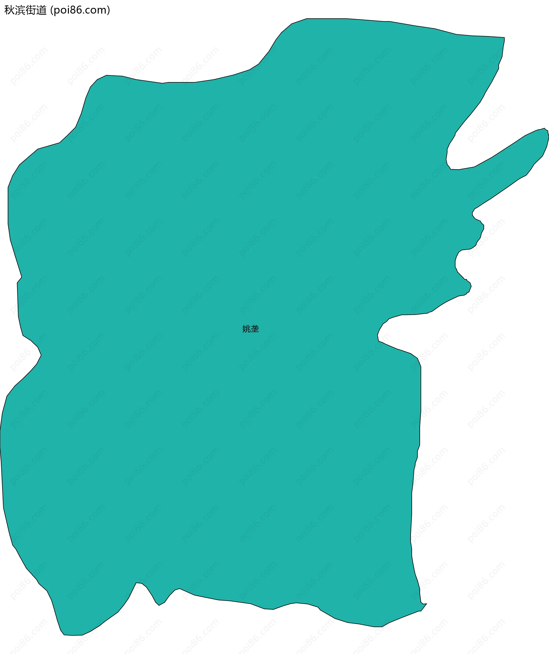 秋滨街道边界地图(五级行政区划)