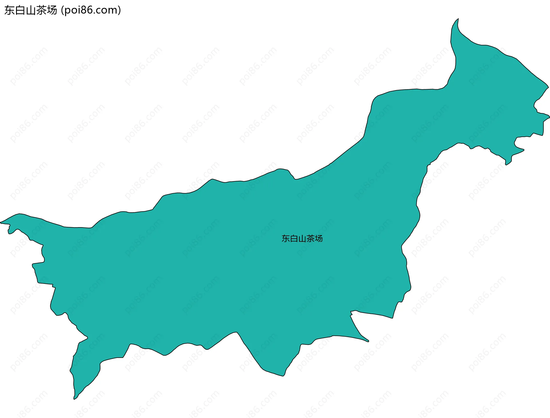 东白山茶场边界地图