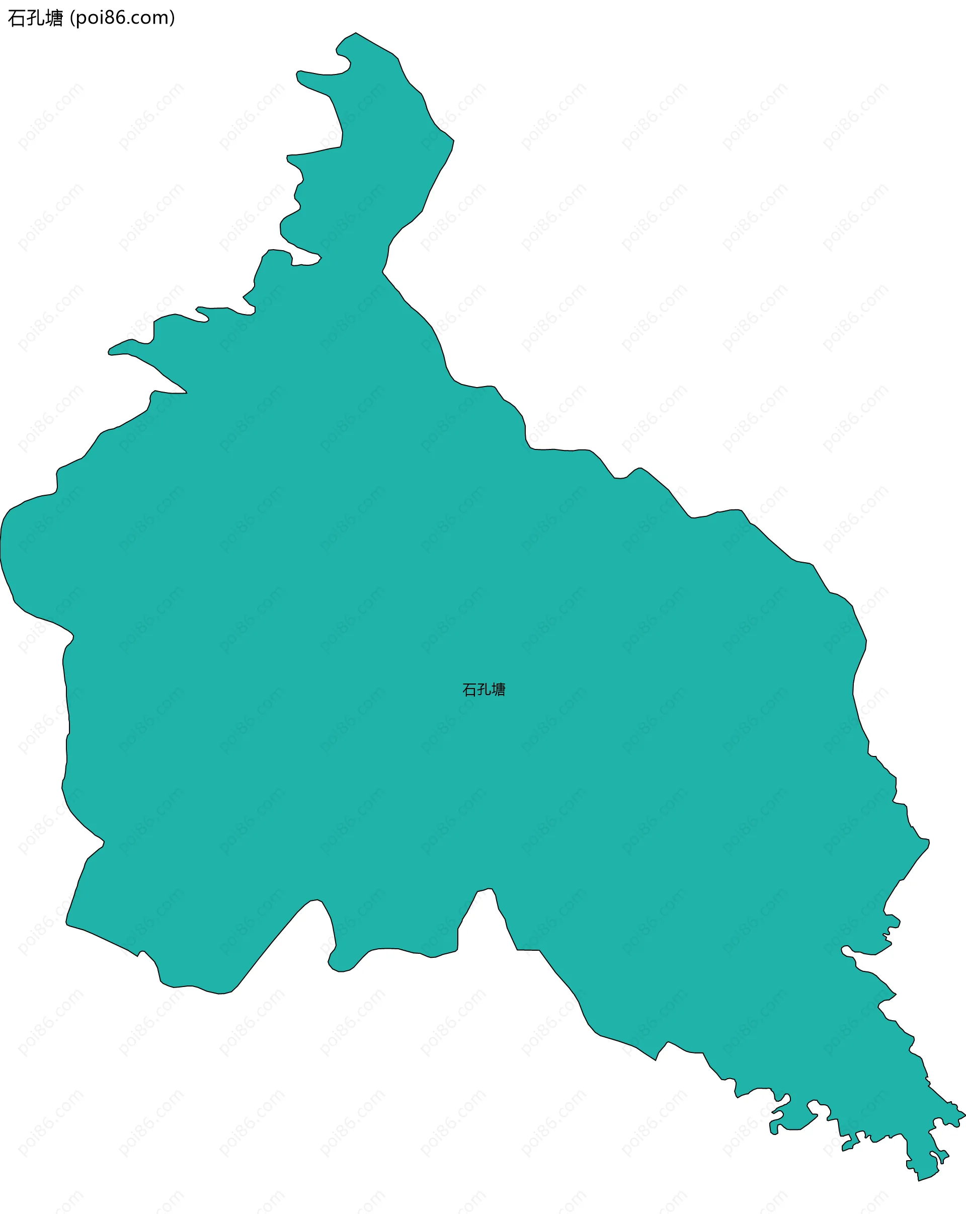 石孔塘边界地图