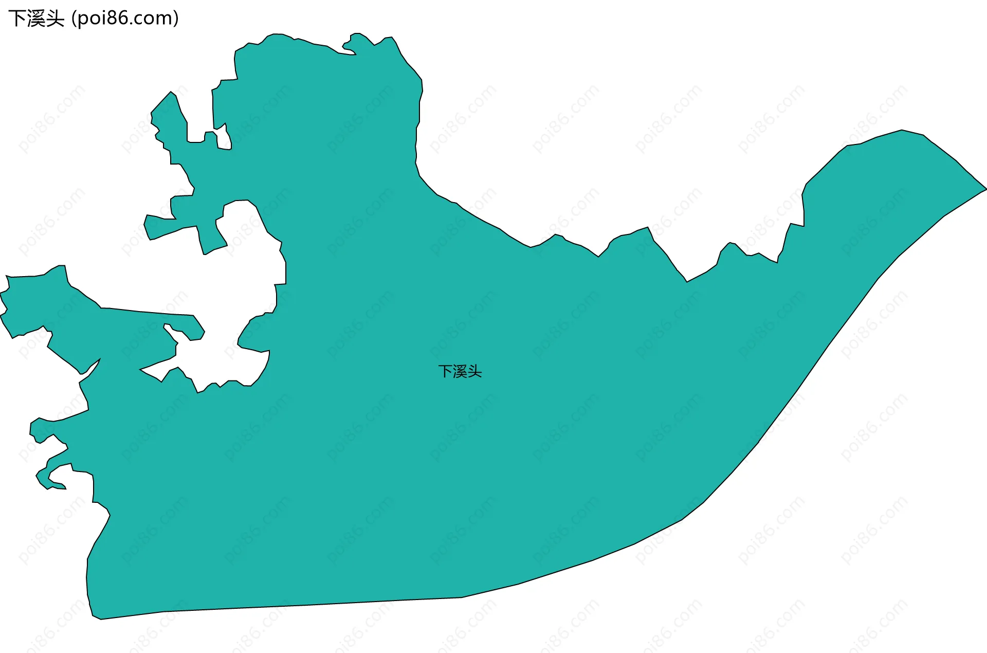 下溪头边界地图