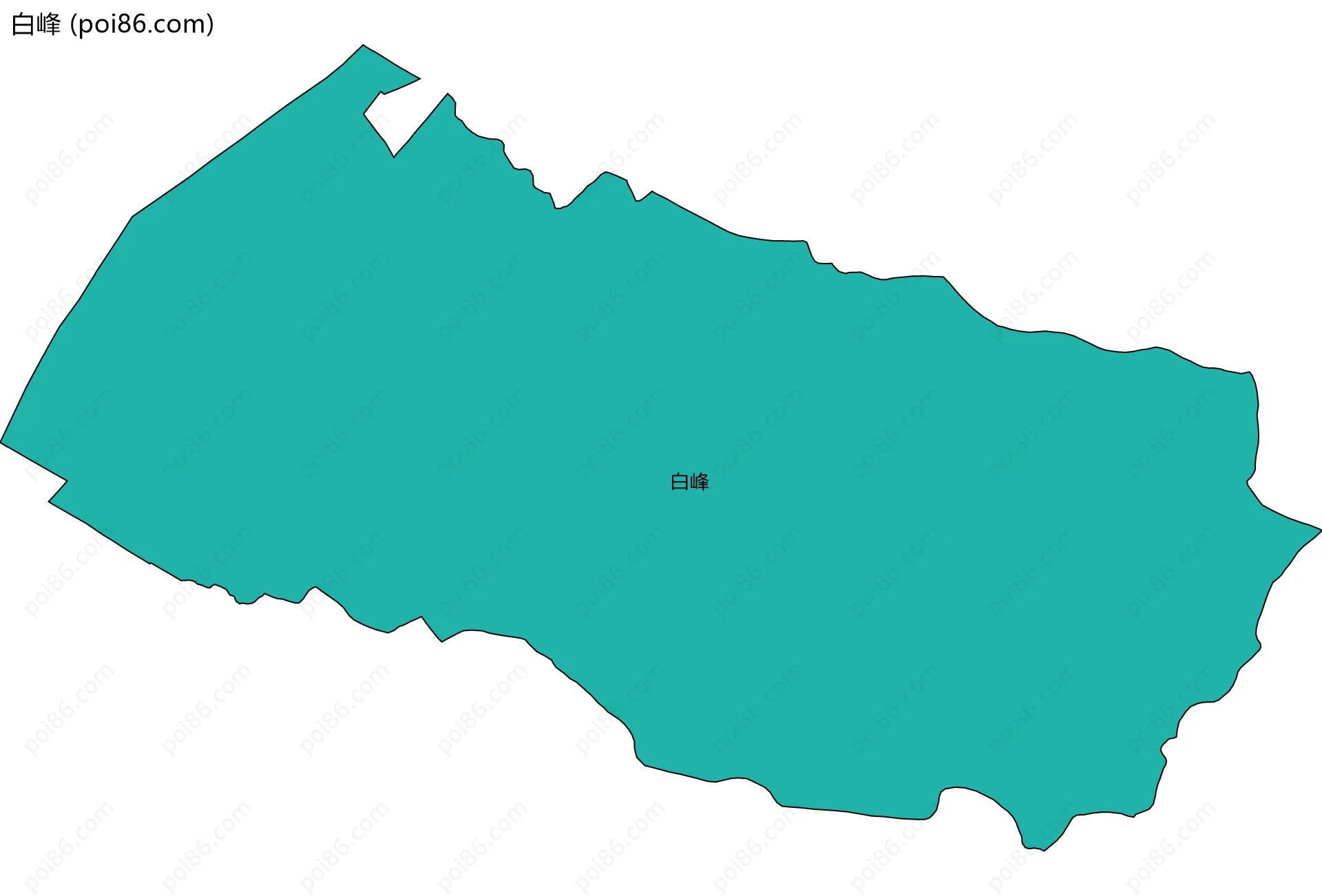 白峰边界地图