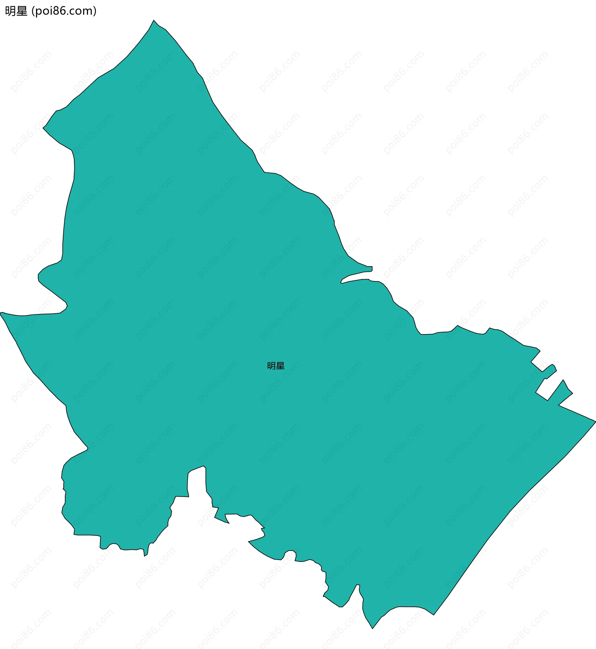 明星边界地图