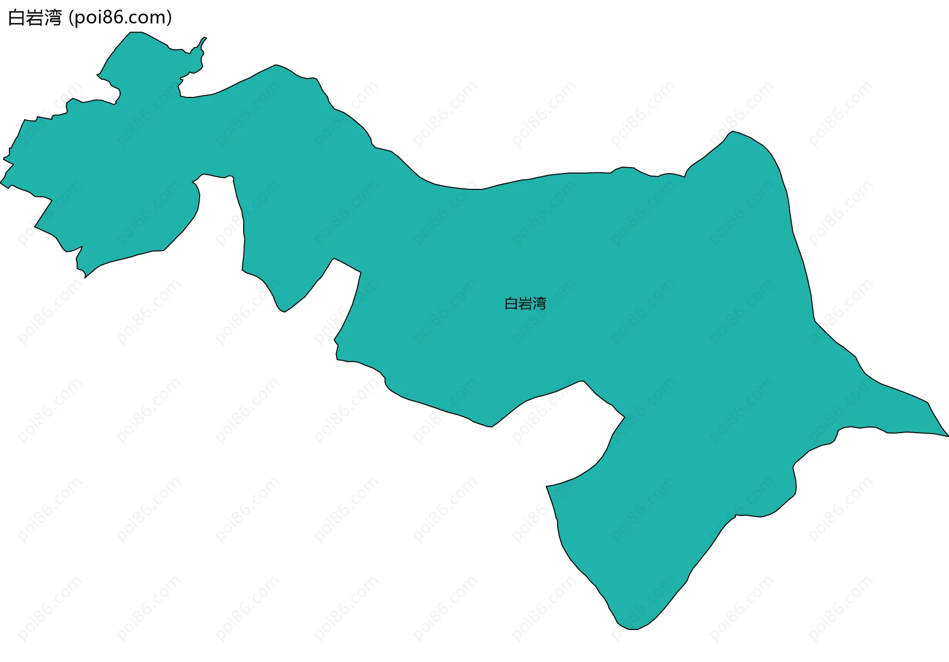 白岩湾边界地图