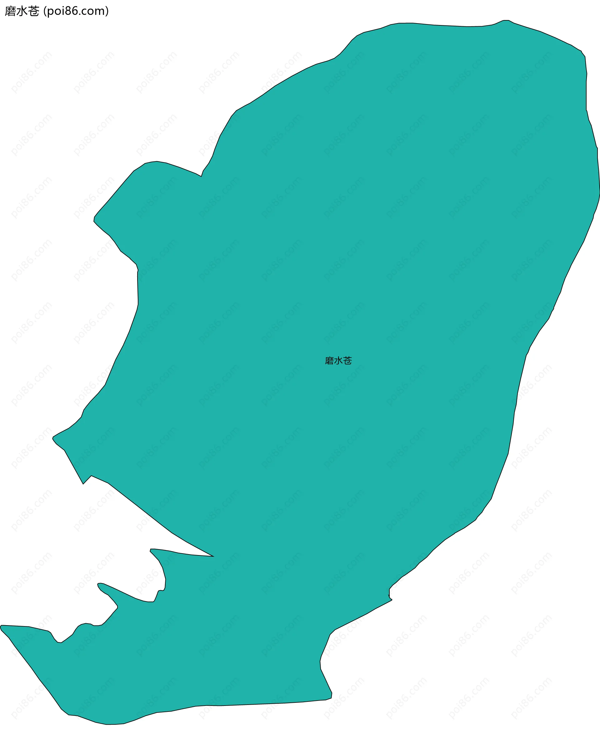 磨水苍边界地图