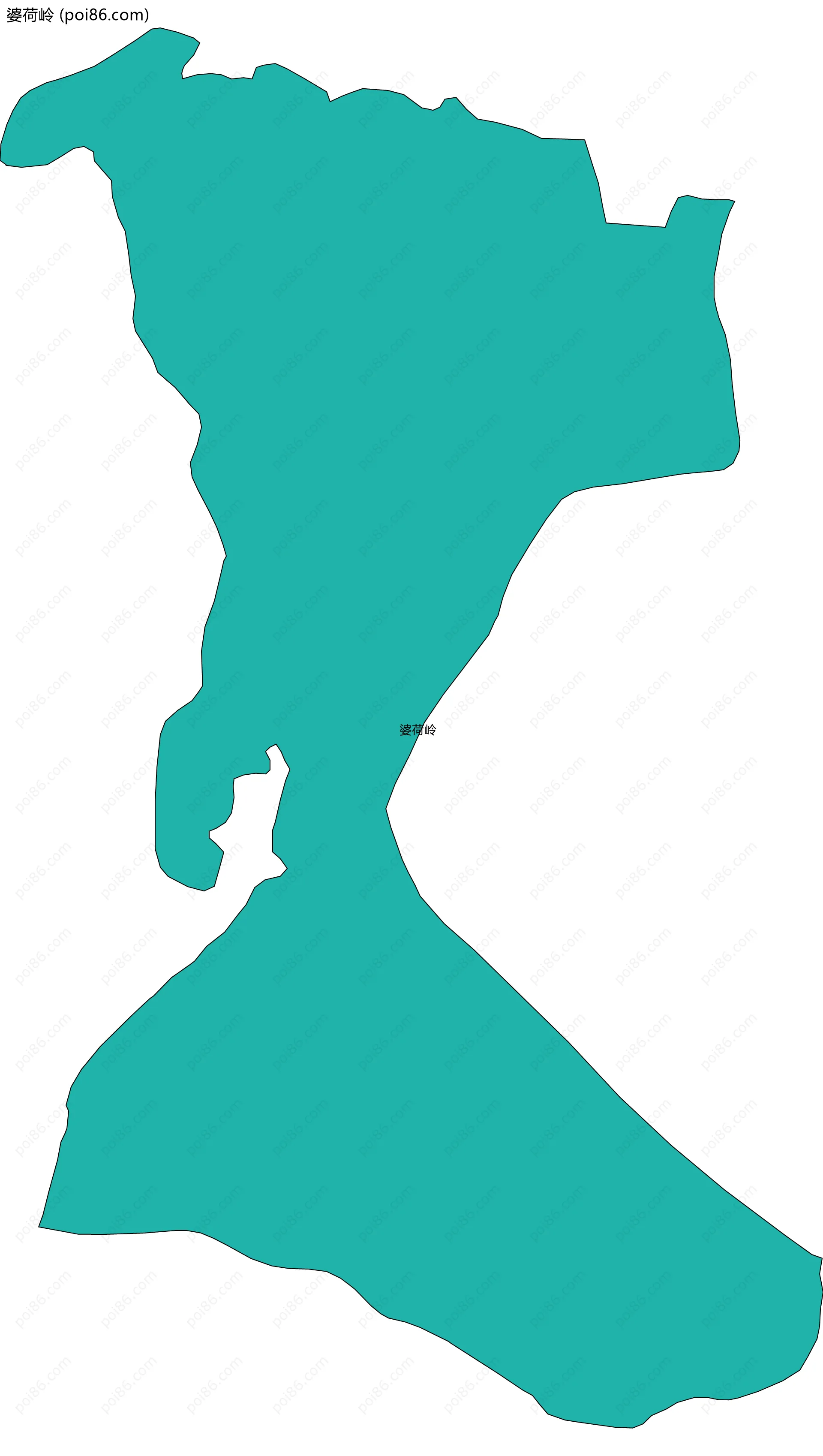 婆荷岭边界地图